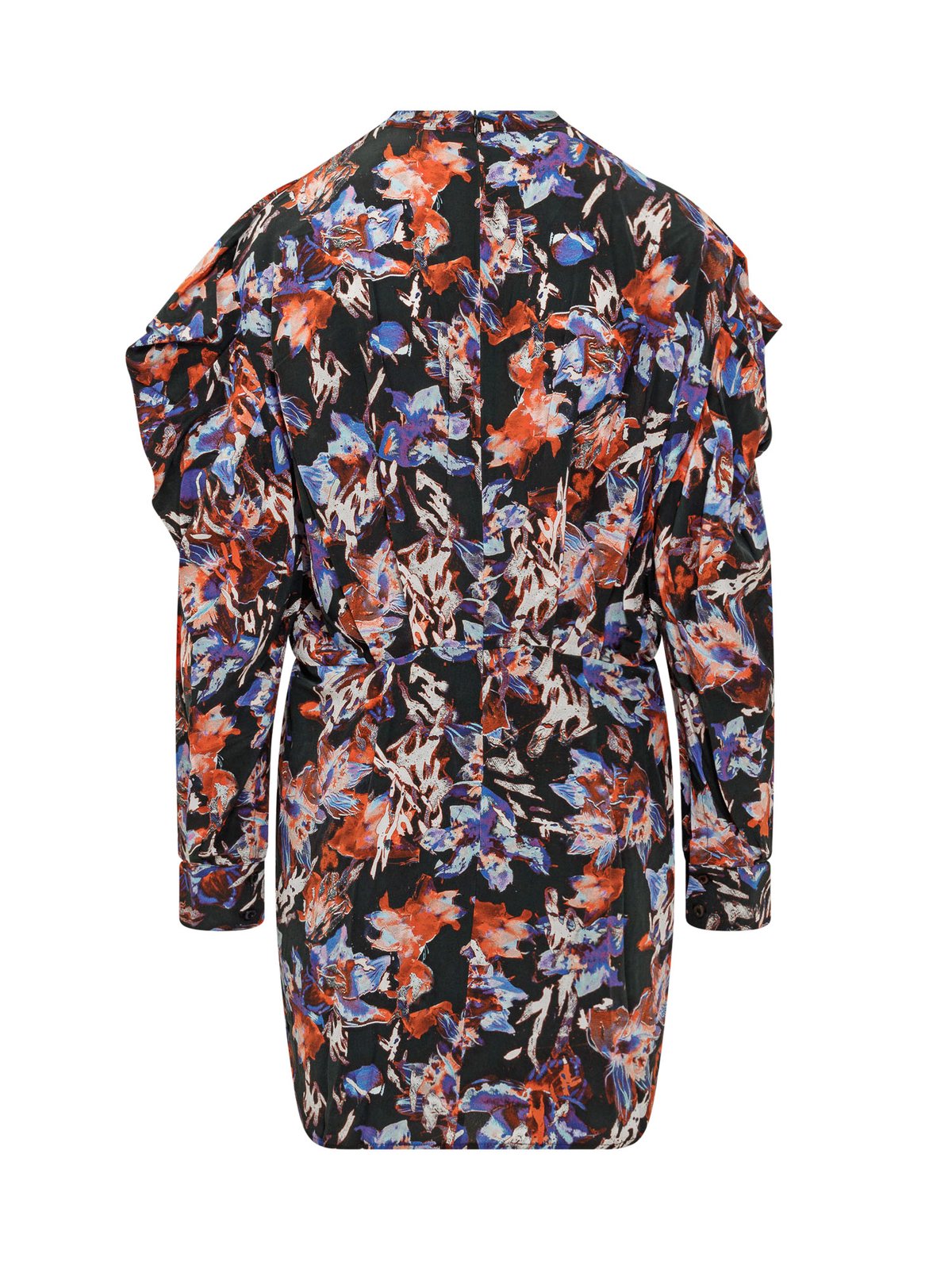 Iro Abstract Printed Long-Sleeved Dress