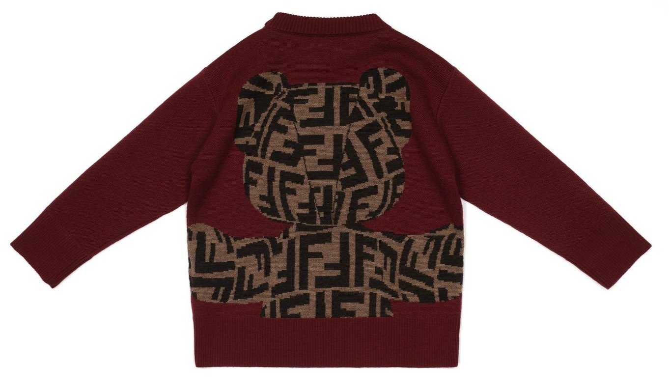 Fendi Kids Logo Monogram Crewneck Jumper 1 Fendi Kids Logo Monogram Crewneck Jumper