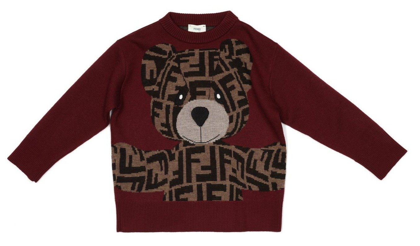 Fendi Kids Logo Monogram Crewneck Jumper 2 Fendi Kids Logo Monogram Crewneck Jumper
