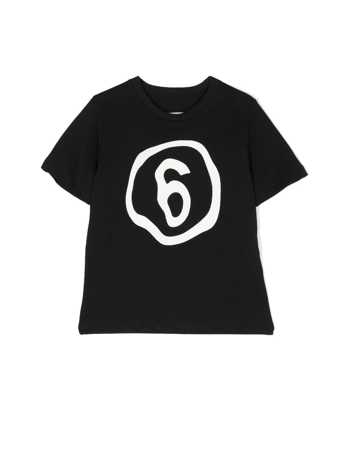 MM6 Maison Margiela Kids Logo Printed Crewneck T-Shirt
