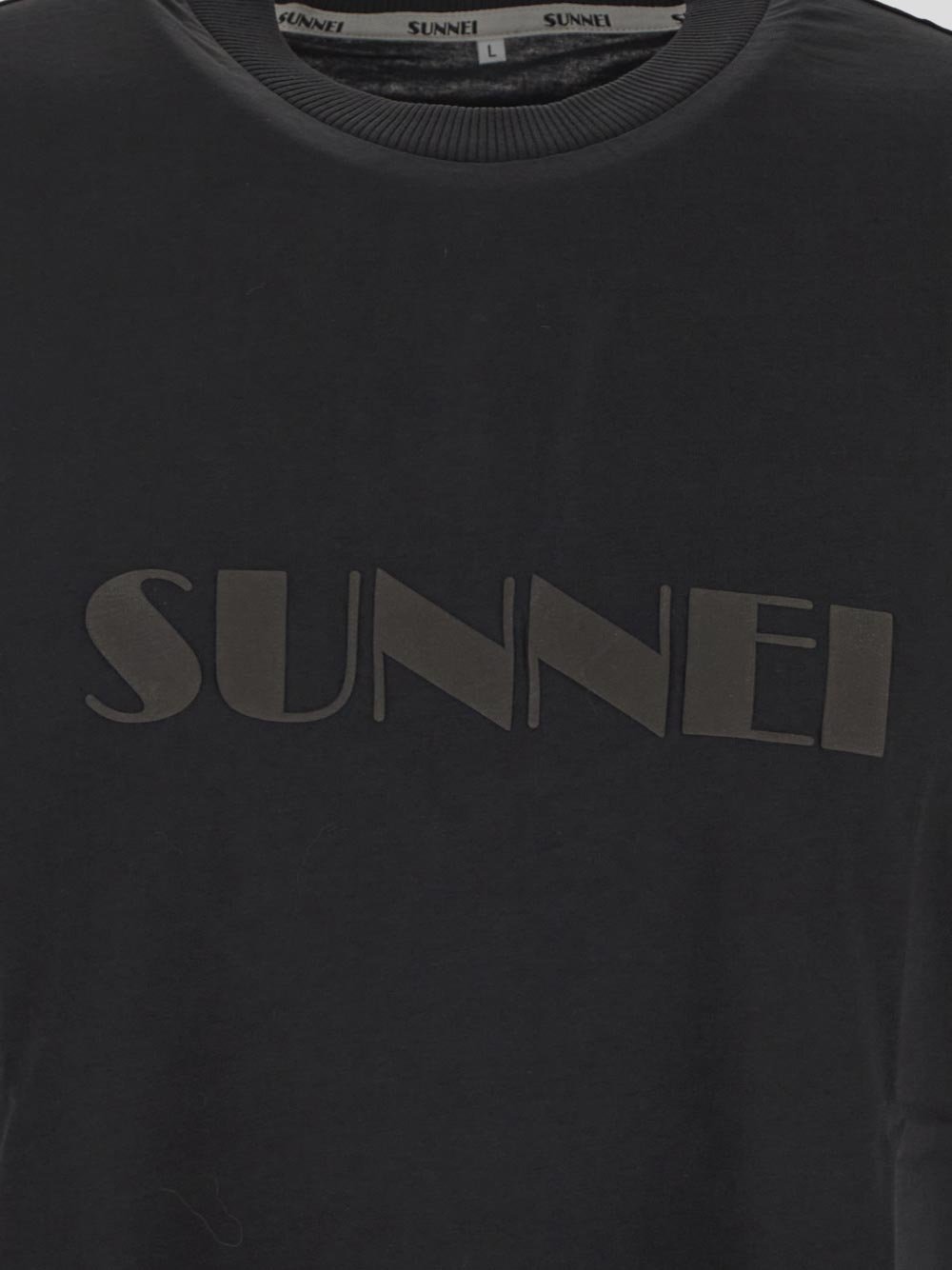Sunnei Logo Printed Crewneck T-Shirt