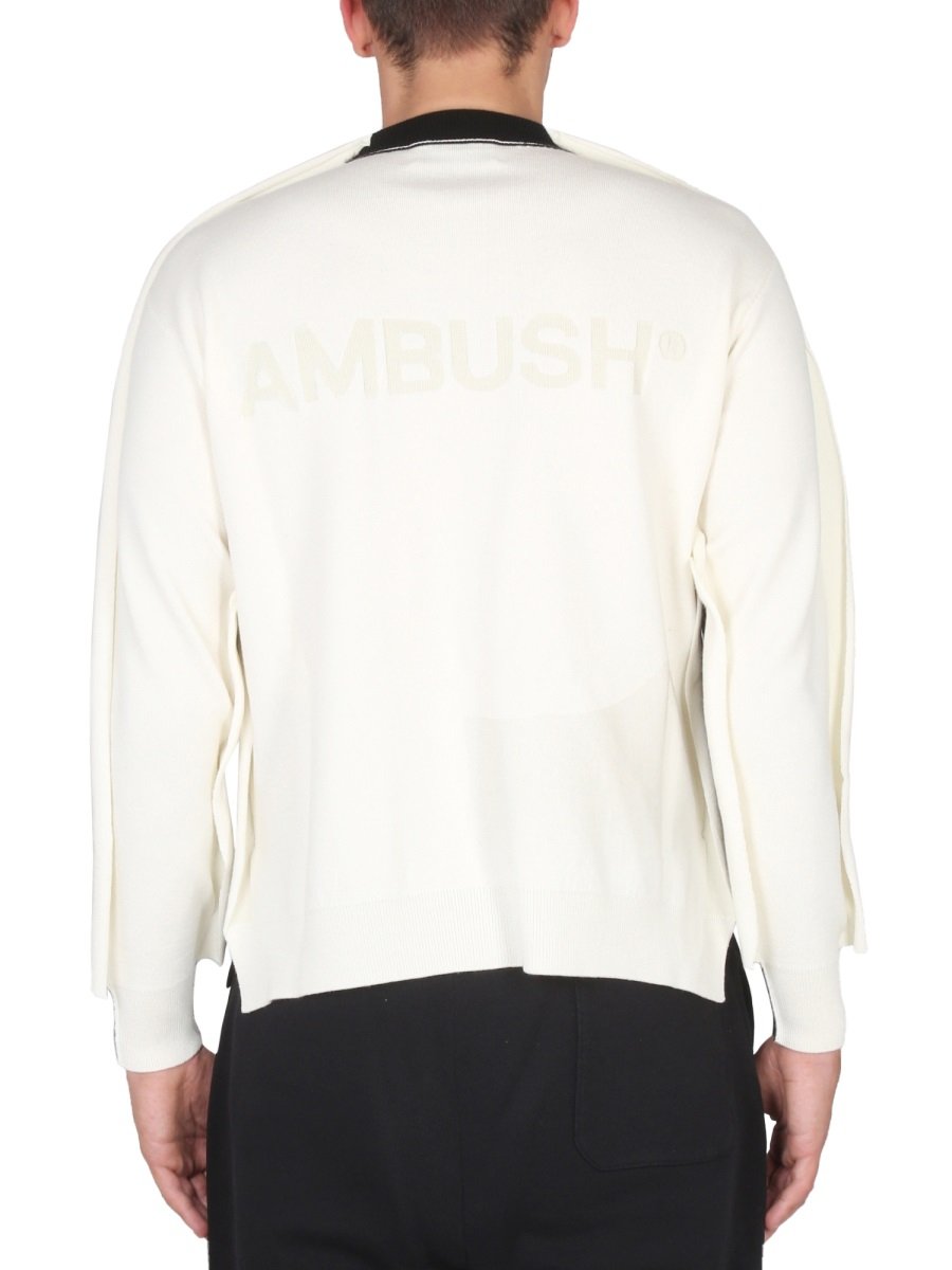 Ambush Colour-Block Knit Crewneck Sweater
