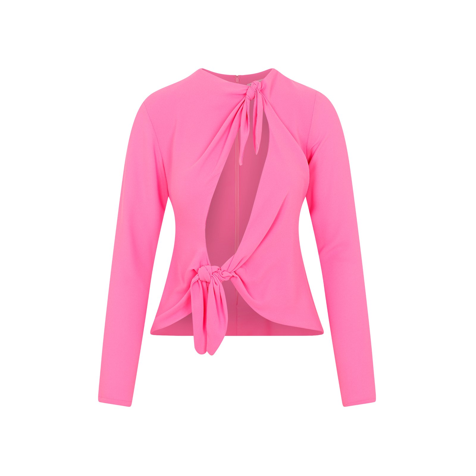 The Attico Zelda Cut-Out Detailed Long-Sleeved Blouse