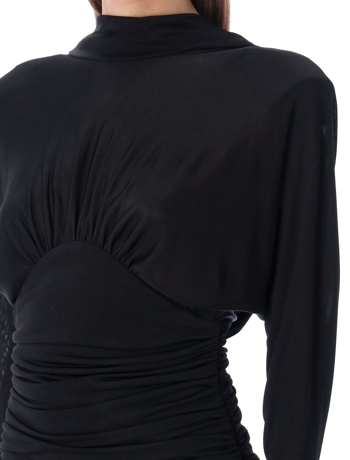 Saint Laurent Cowl Back Mini Dress