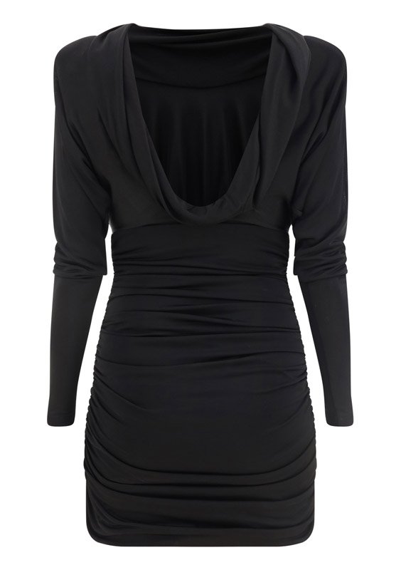 Saint Laurent Cowl Back Mini Dress