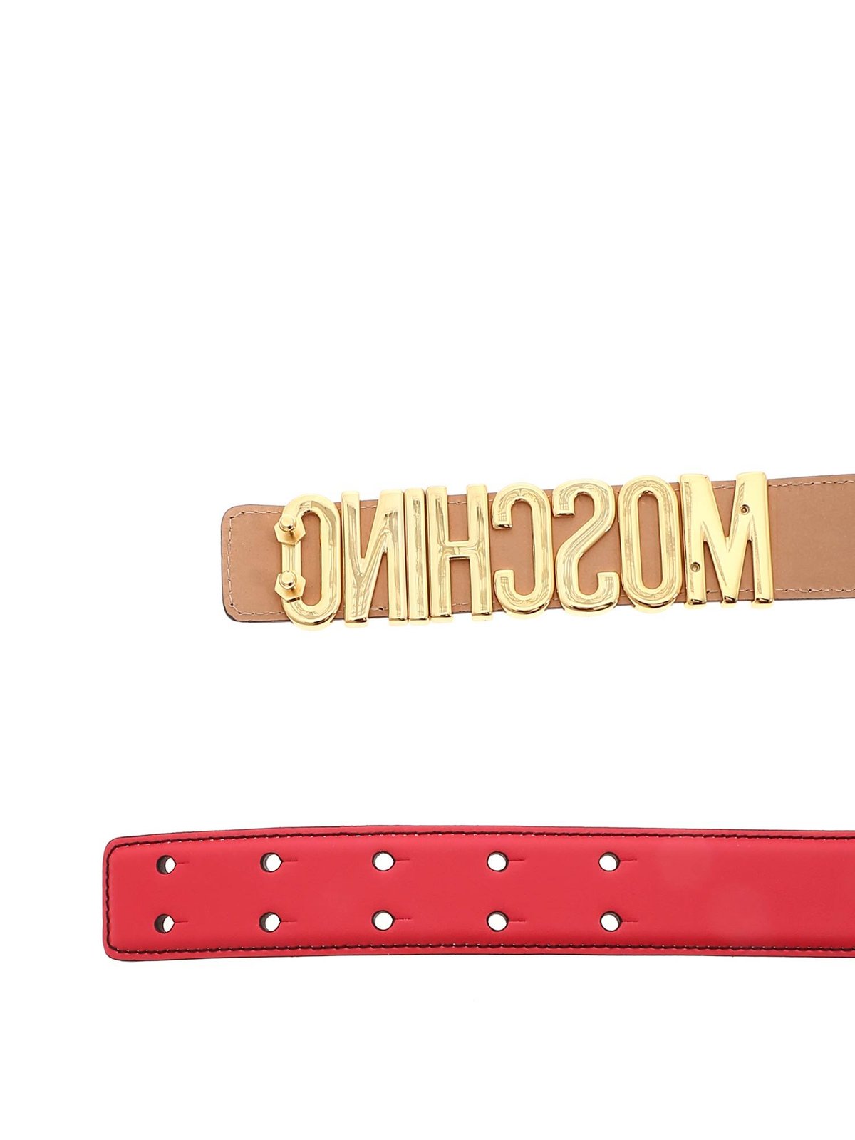 Moschino Logo Lettering Buckle Belt