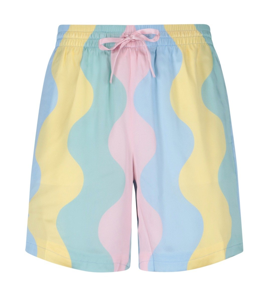 Casablanca Wave Printed Drawstring Shorts