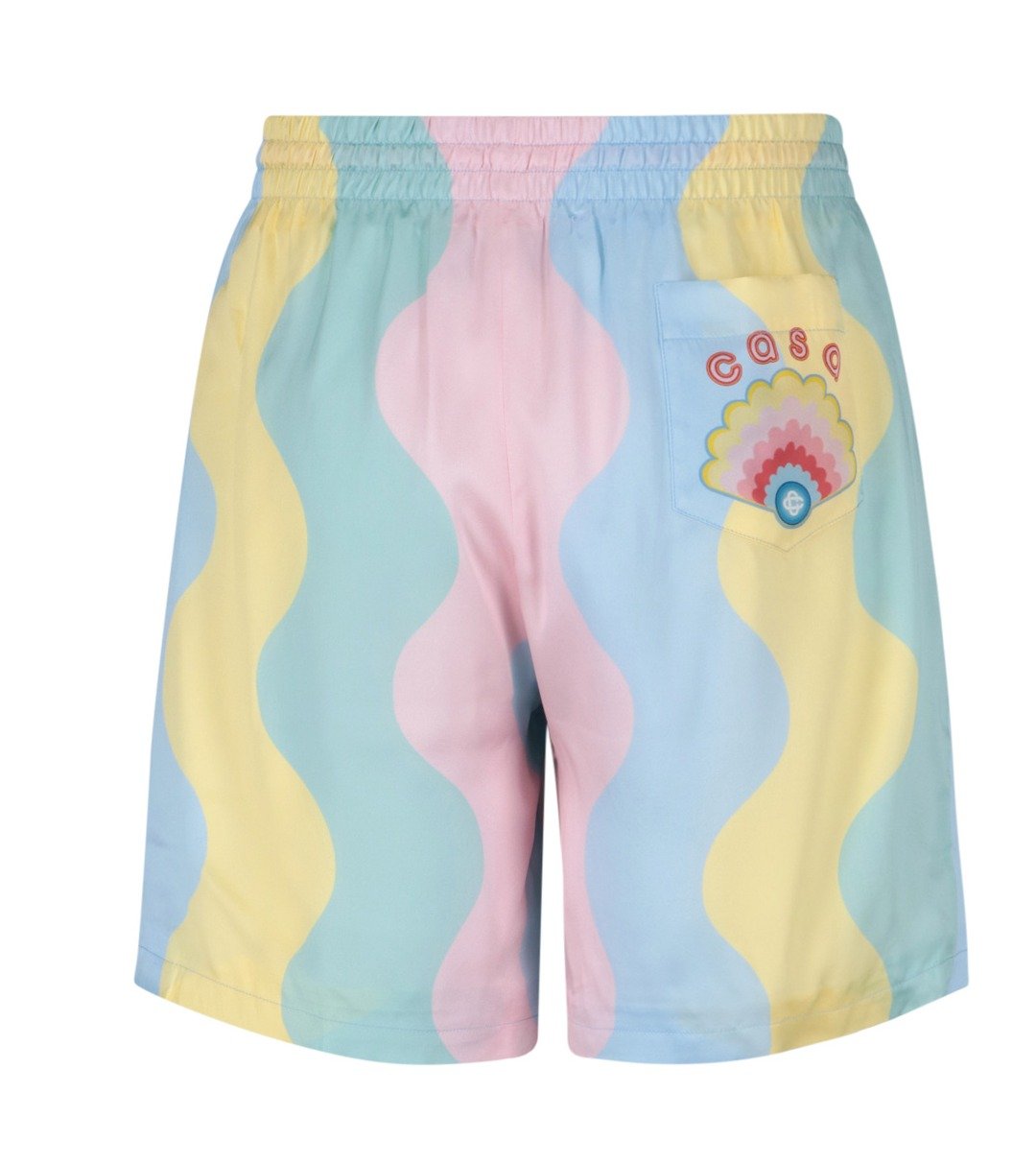 Casablanca Wave Printed Drawstring Shorts