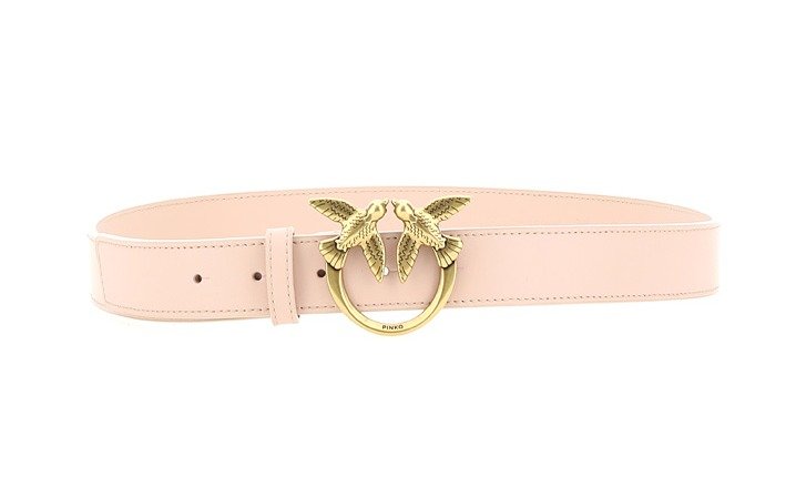 Pinko Love Berry Logo Plaque Buckle Belt