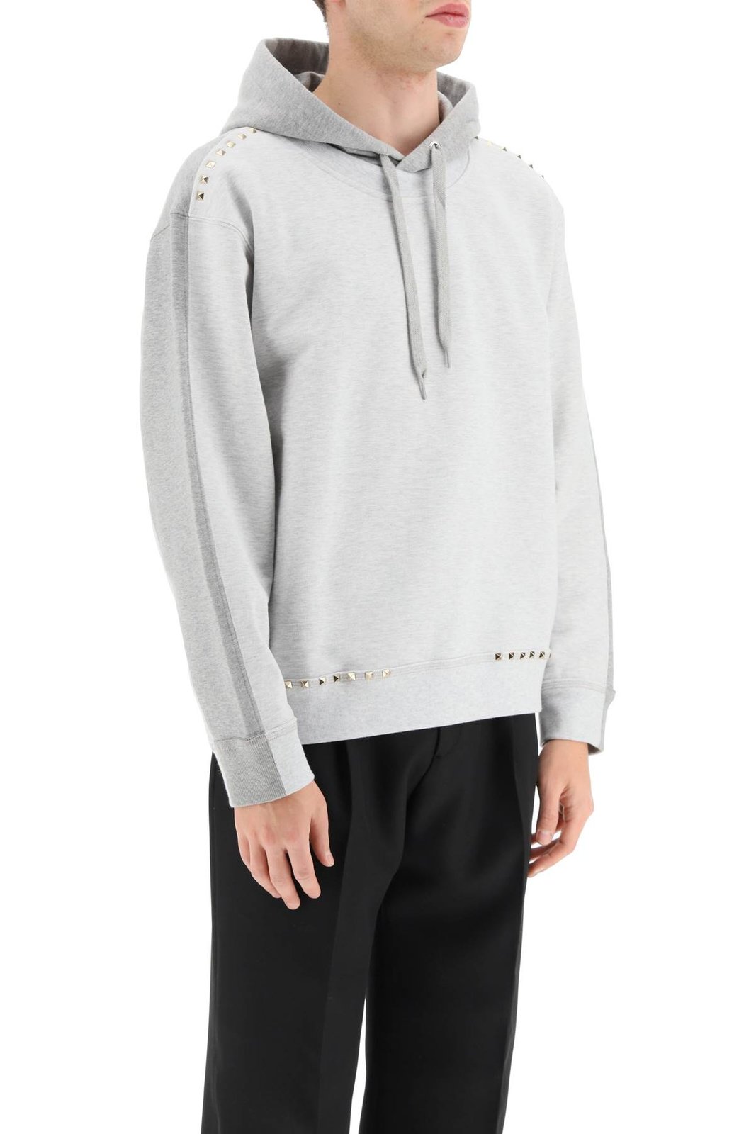 Valentino Stud Detailed Long-Sleeved Hoodie 3 Valentino Stud Detailed Long-Sleeved Hoodie
