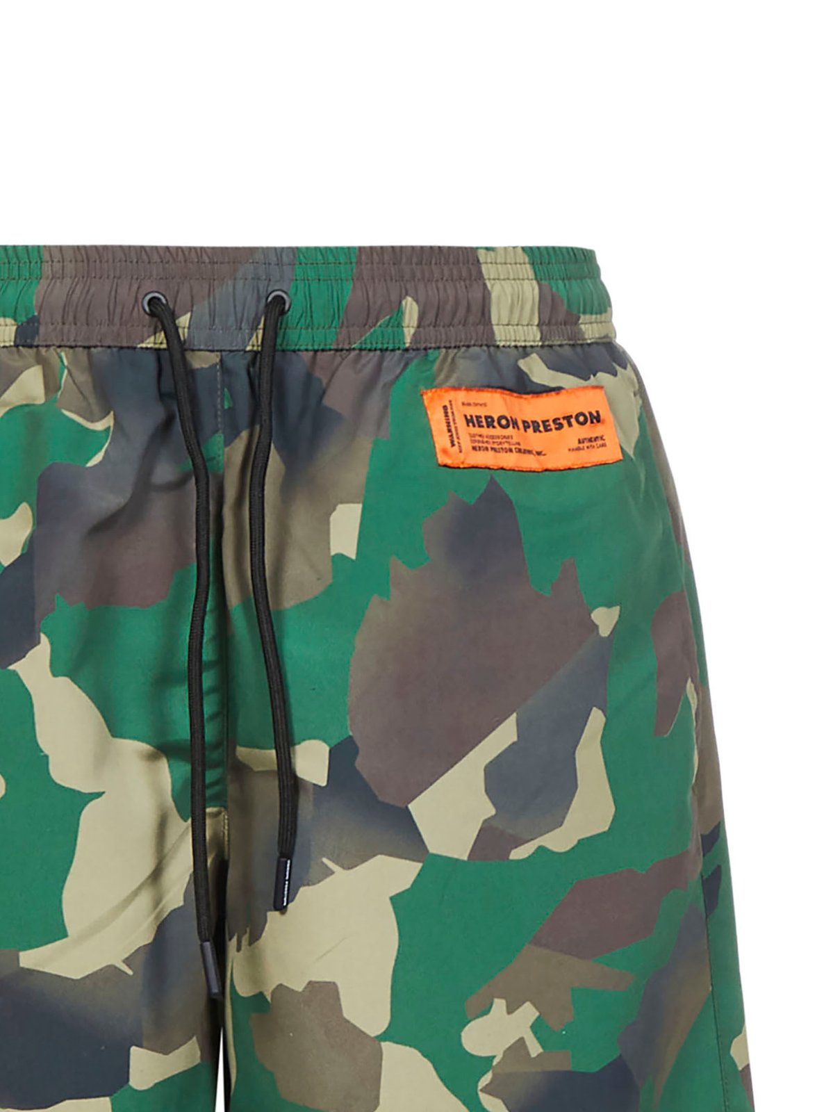 Heron Preston Camouflage Printed Drawstring Swim Shorts