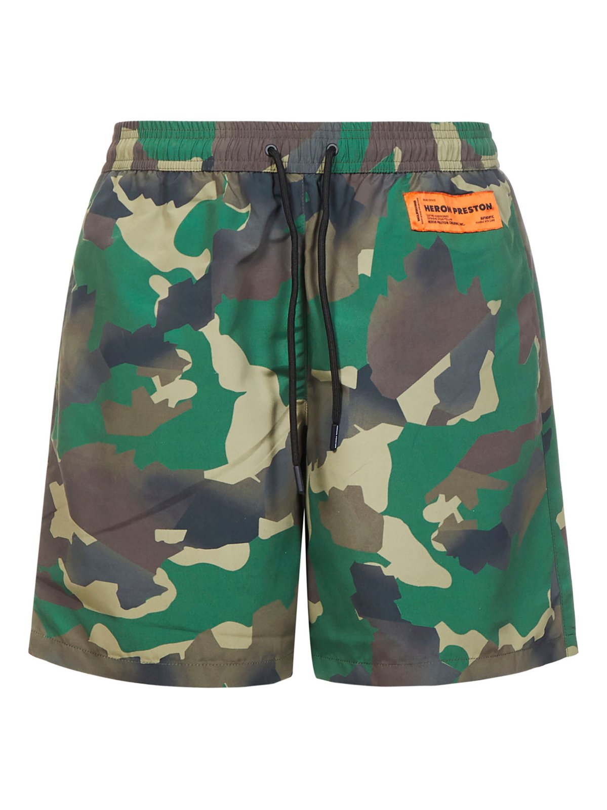 Heron Preston Camouflage Printed Drawstring Swim Shorts