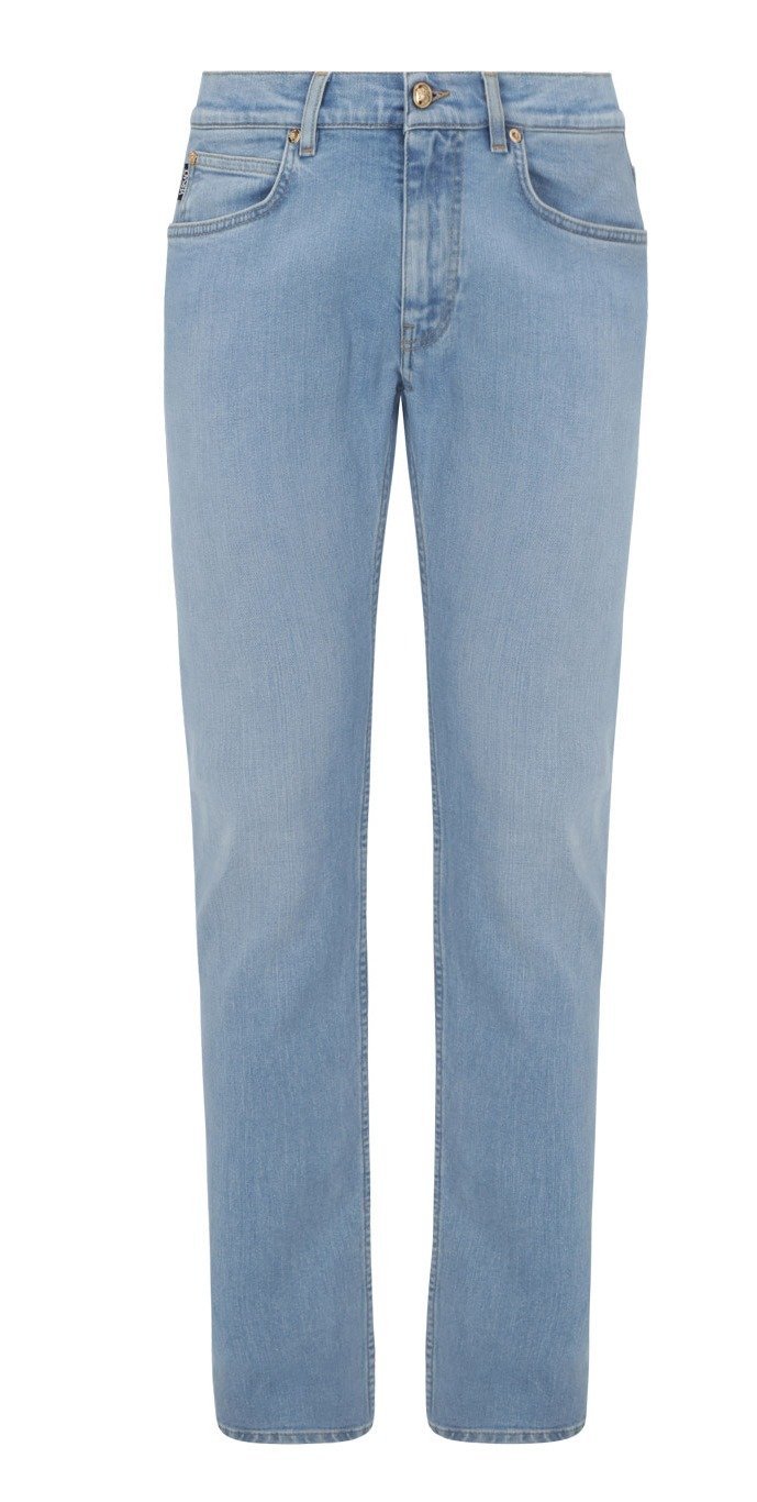 Versace Logo Patch Low Waist Jeans
