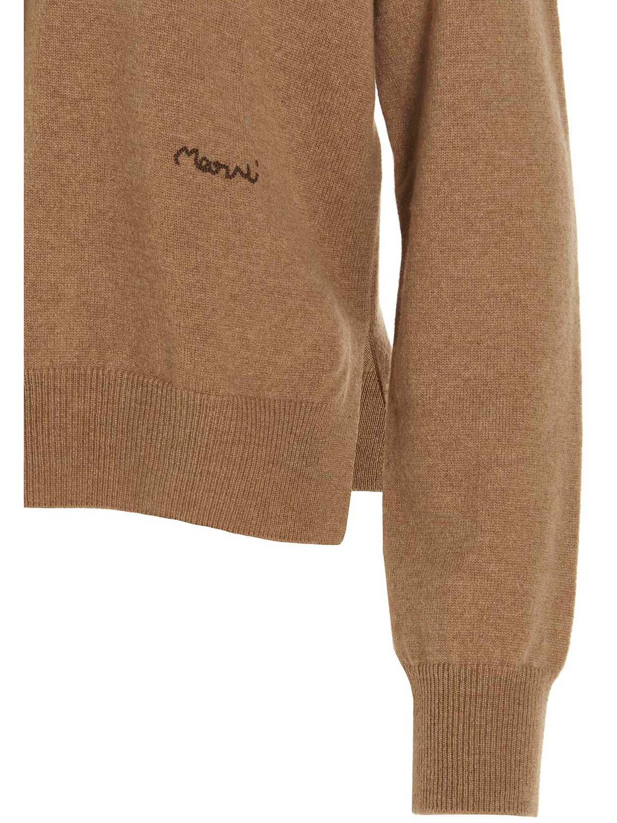 Marni Logo Embroidered Crewneck Sweater 1 Marni Logo Embroidered Crewneck Sweater