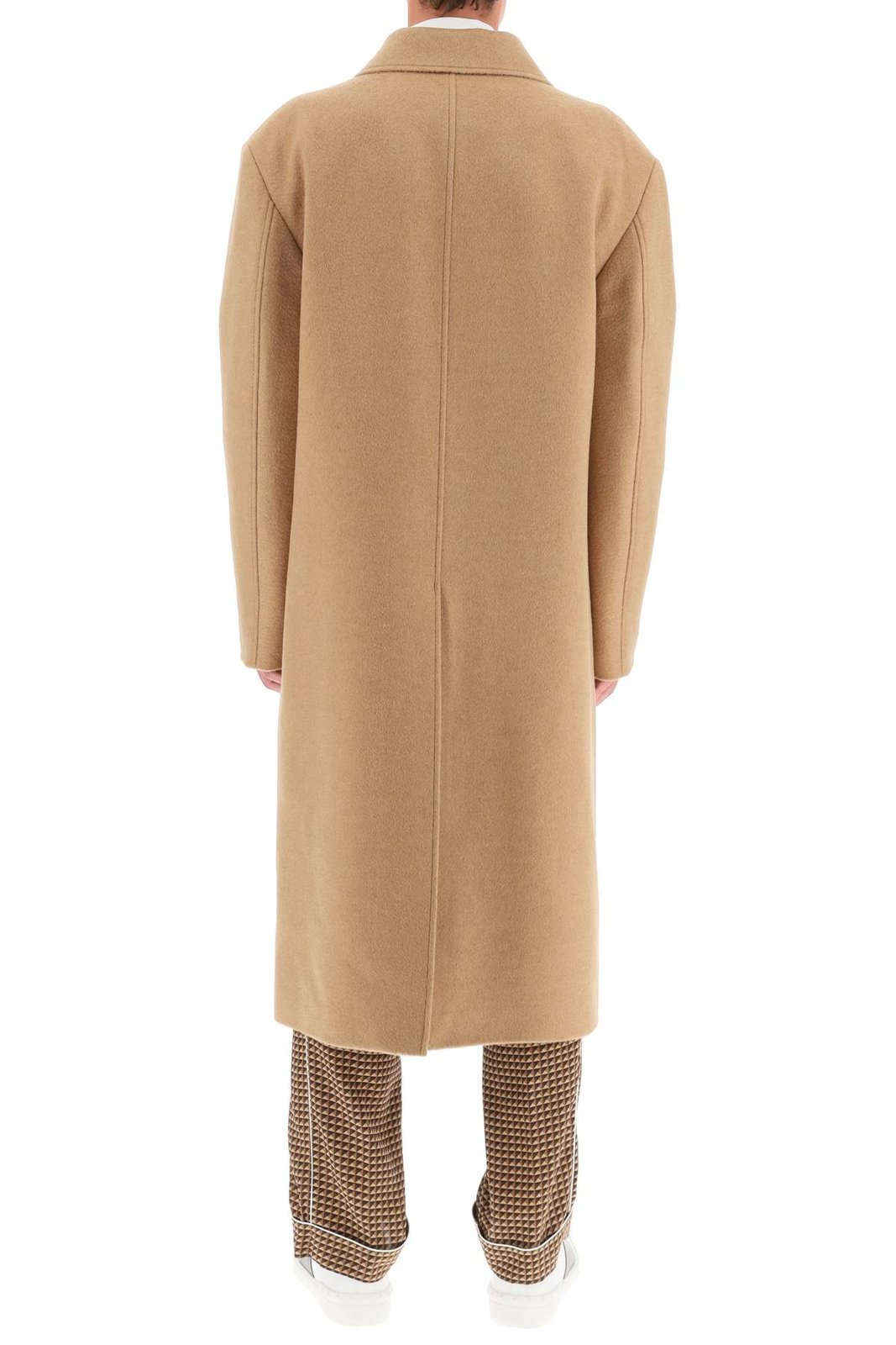 Valentino	Double-Breasted Long-Sleeved Coat