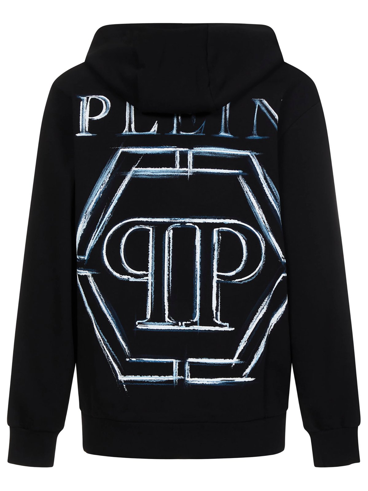 Philipp Plein Logo Printed Long Sleeved Hoodie