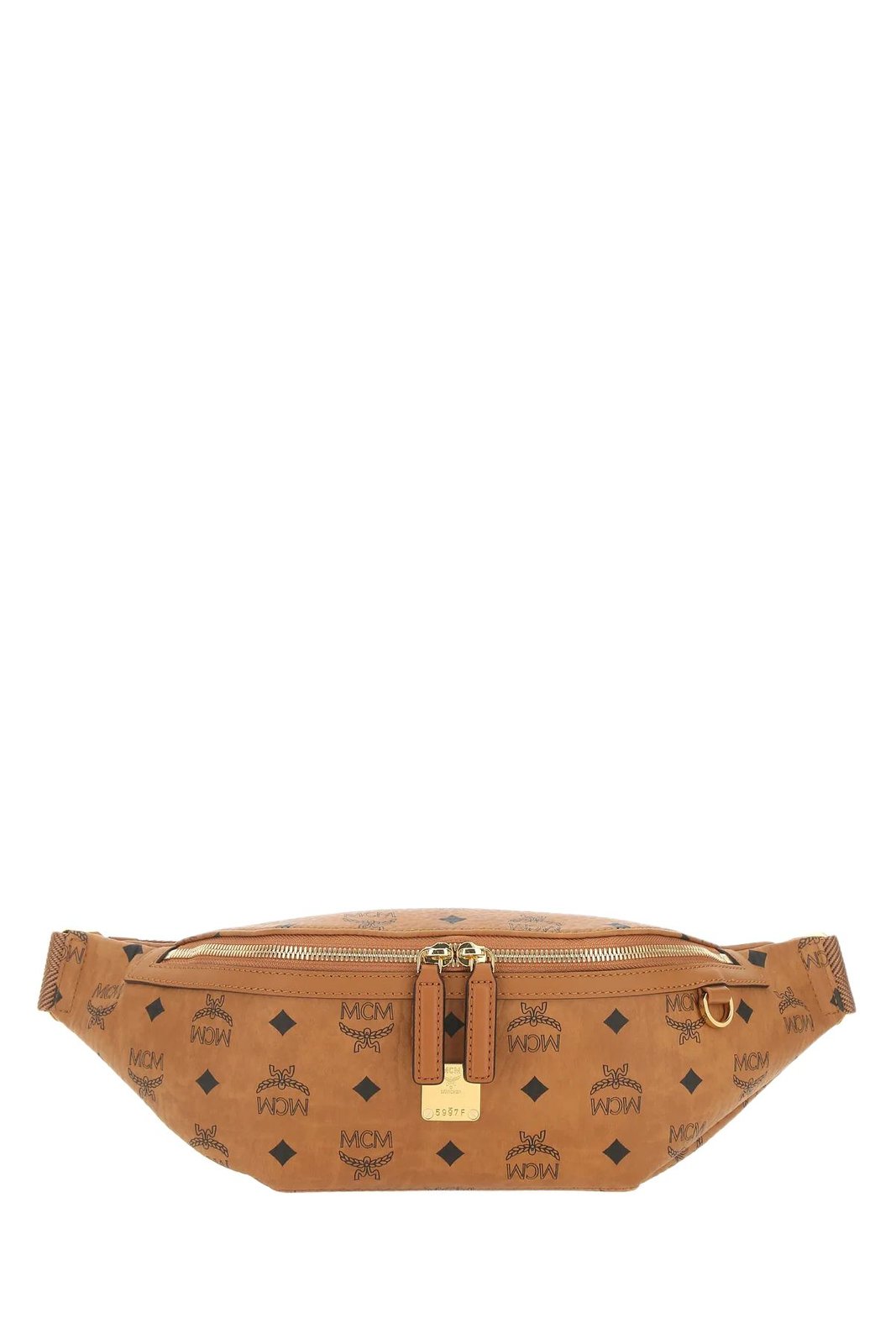MCM Visetos Logo Print Medium Belt Bag