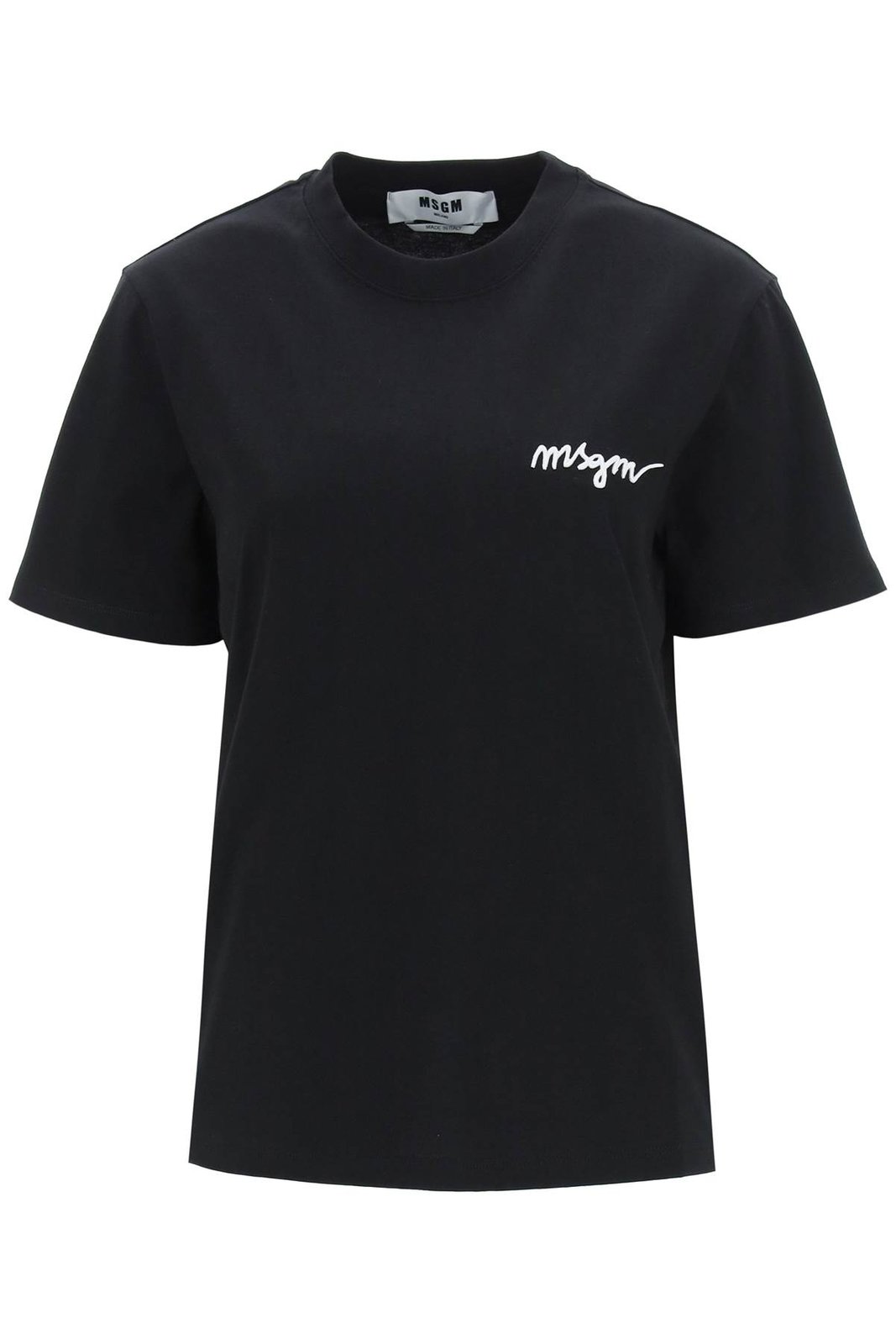 MSGM Logo Detailed Crewneck T-Shirt