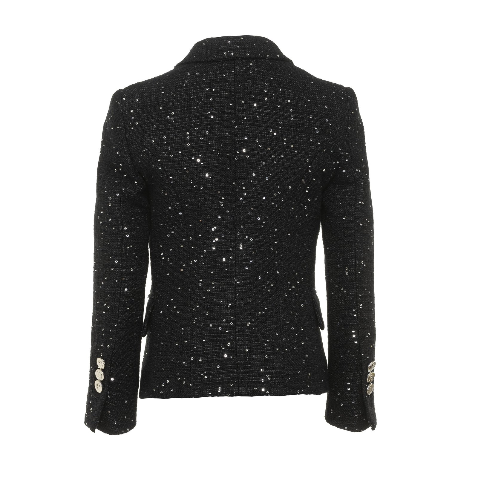 Balmain Kids Sequin Embellishment Double-Breasted Blazer 1 Balmain Kids Sequin Embellishment Double-Breasted Blazer