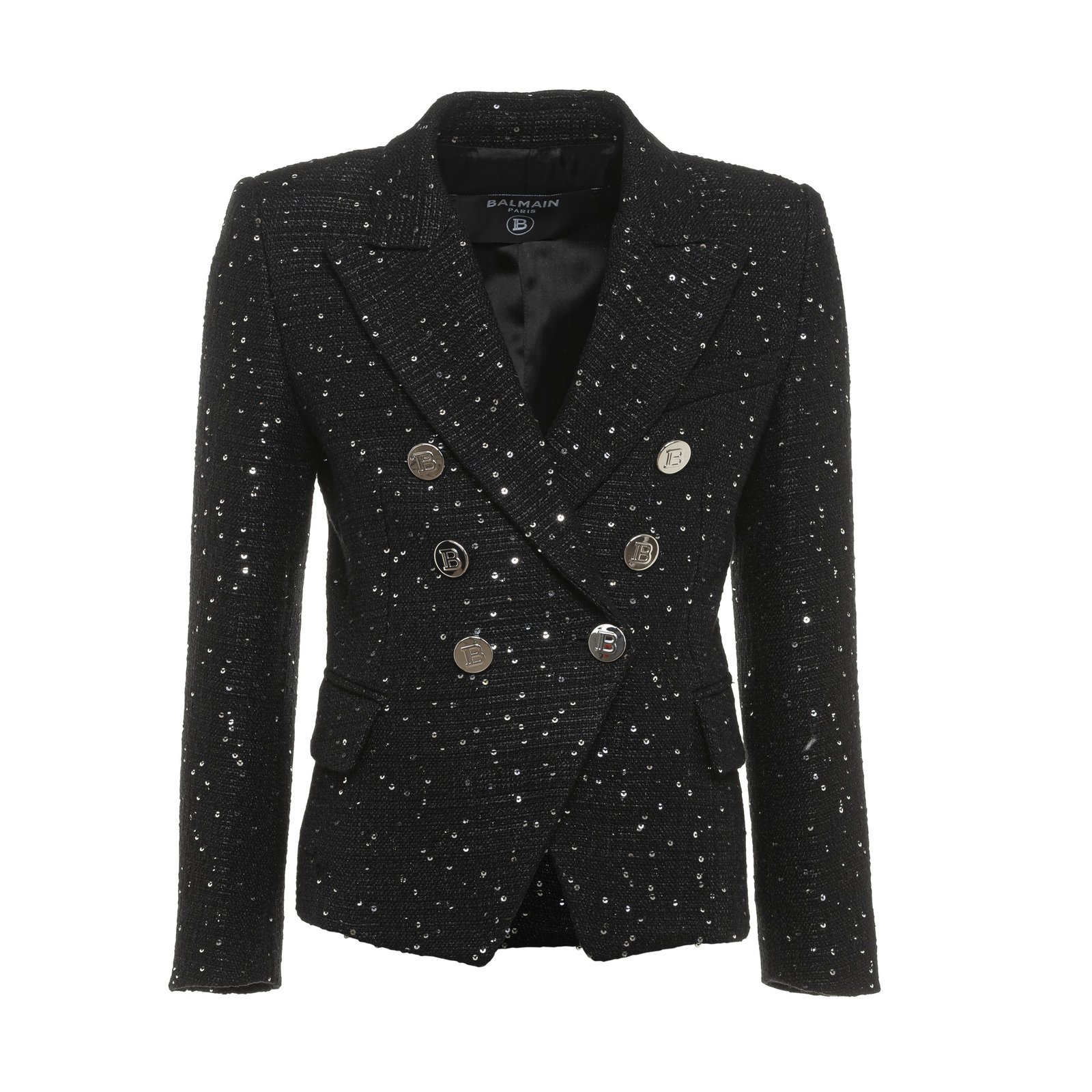 Balmain Kids Sequin Embellishment Double-Breasted Blazer 2 Balmain Kids Sequin Embellishment Double-Breasted Blazer