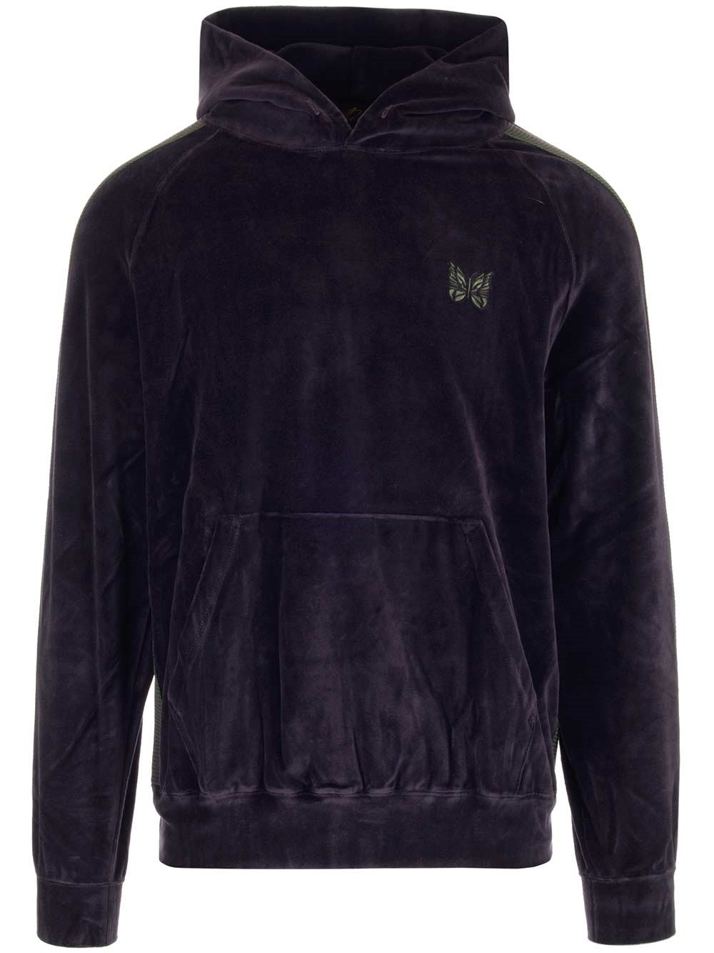 Needles Velour Embroidered Hoodie