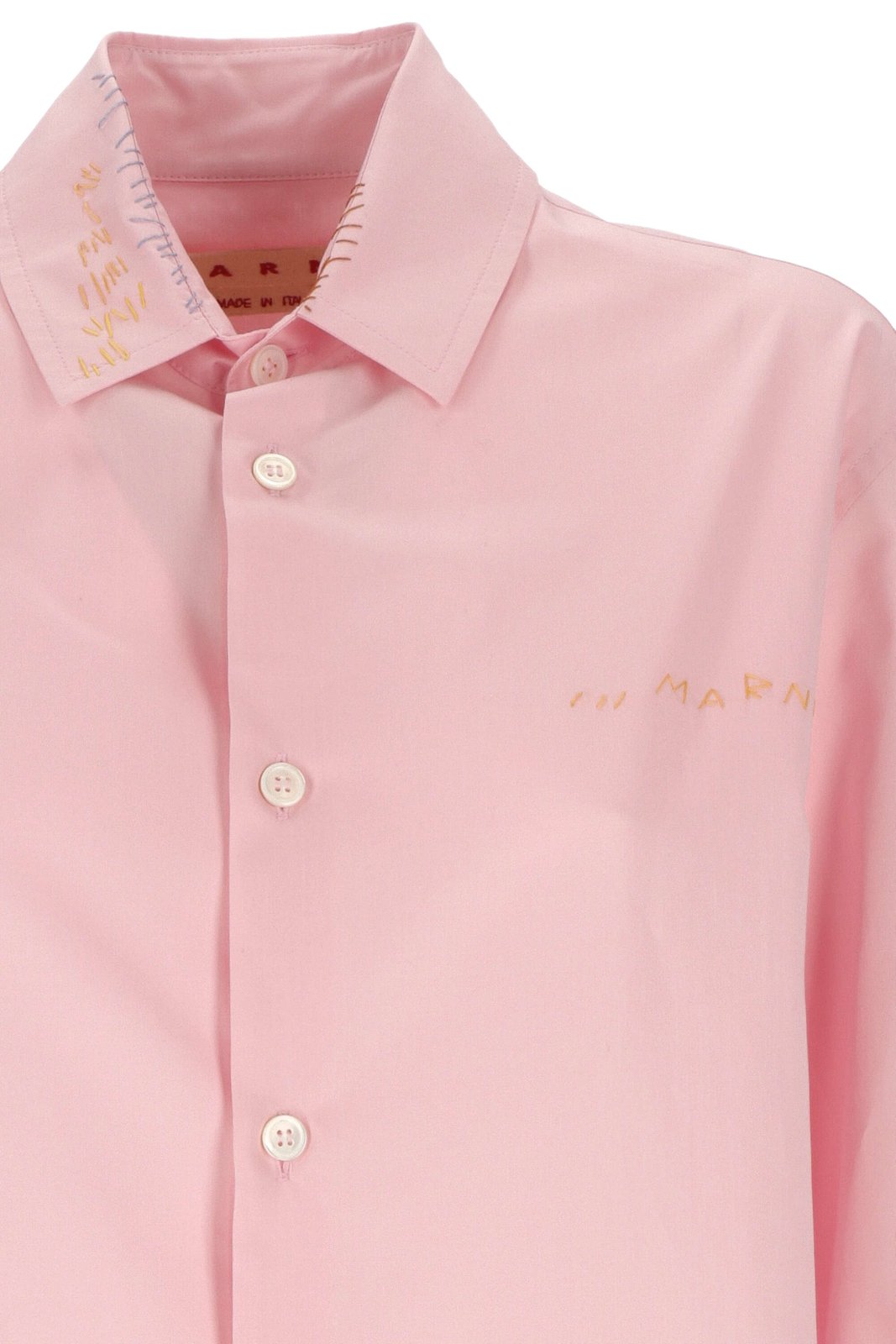 Marni Logo Embroidered Long-Sleeved Shirt