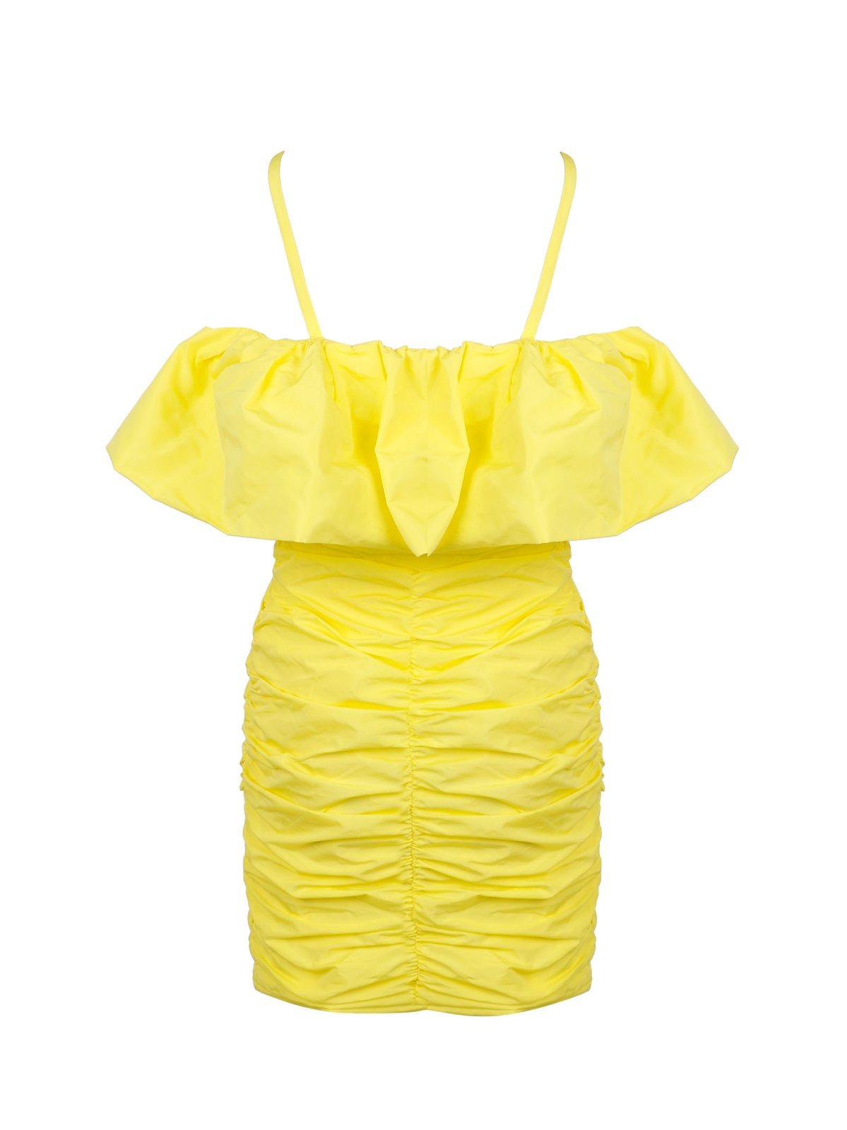 MSGM Ruffle Detailed Halter Neck Mini Dress
