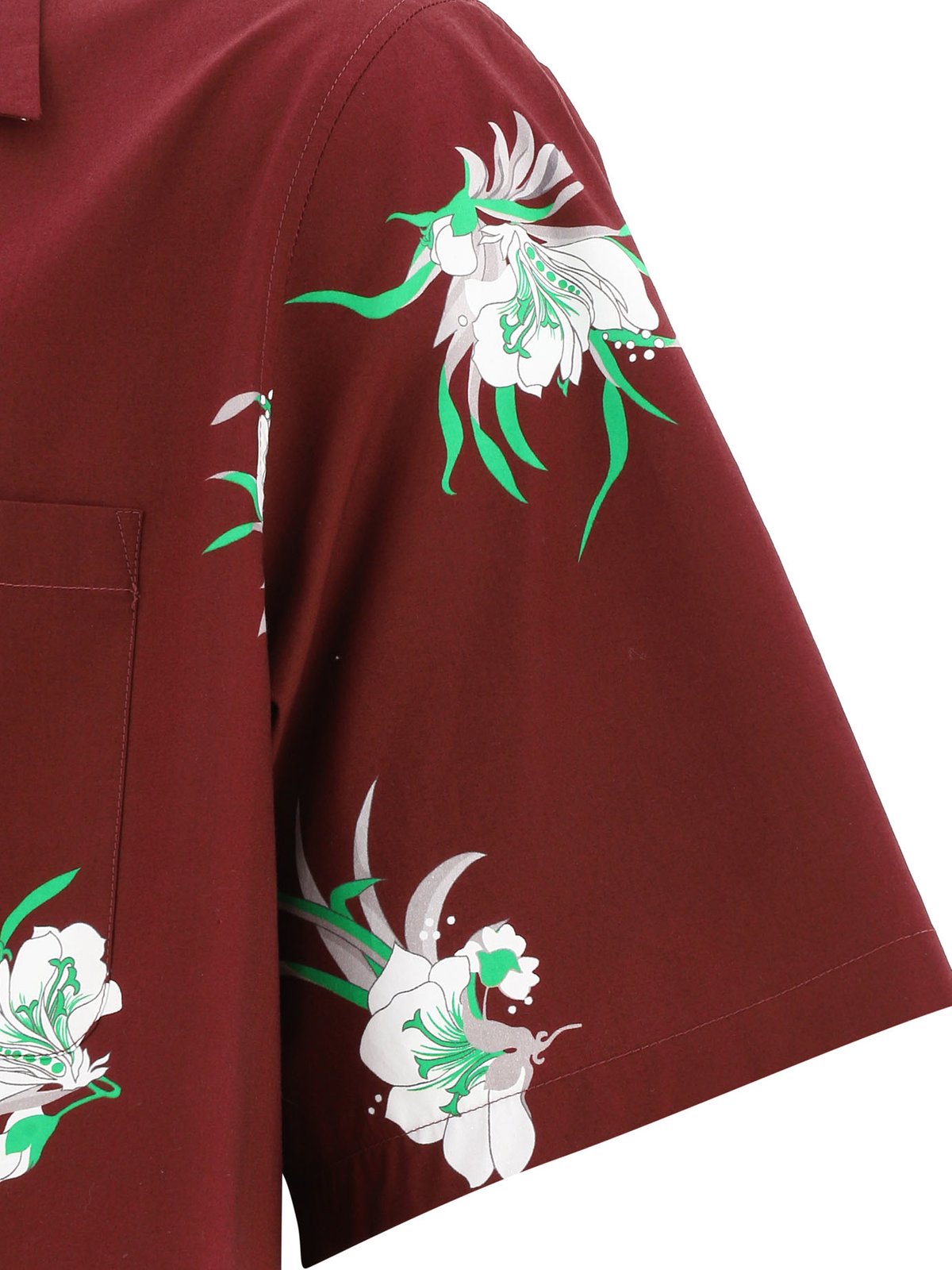 Valentino Floral-Printed Straight Hem Shirt