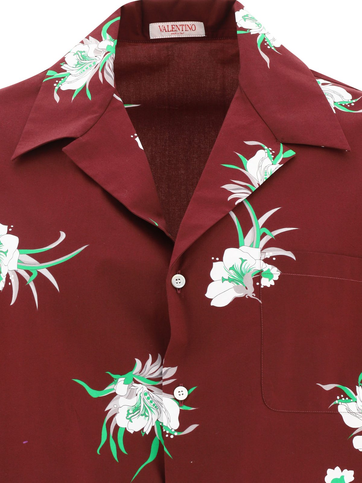 Valentino Floral-Printed Straight Hem Shirt