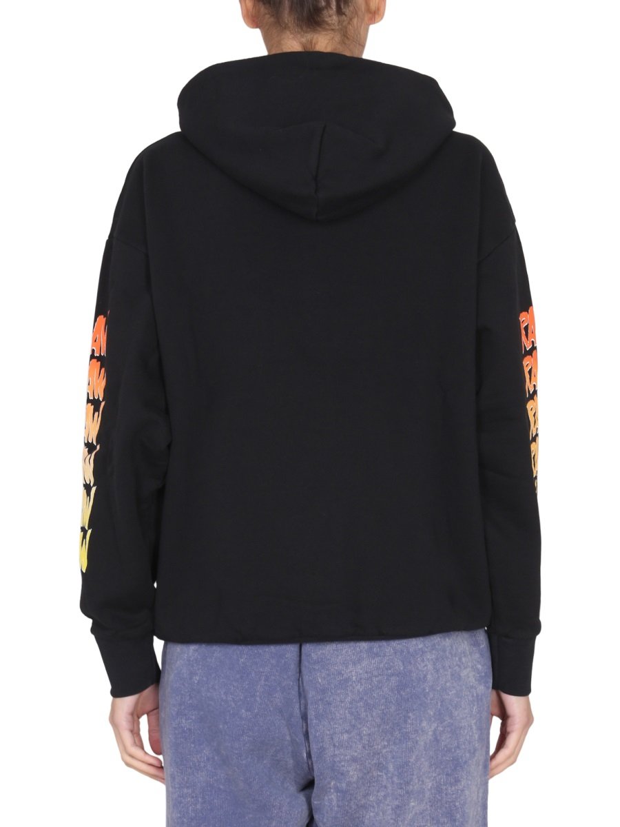 Aries Slogan Printed Drawstring Hoodie