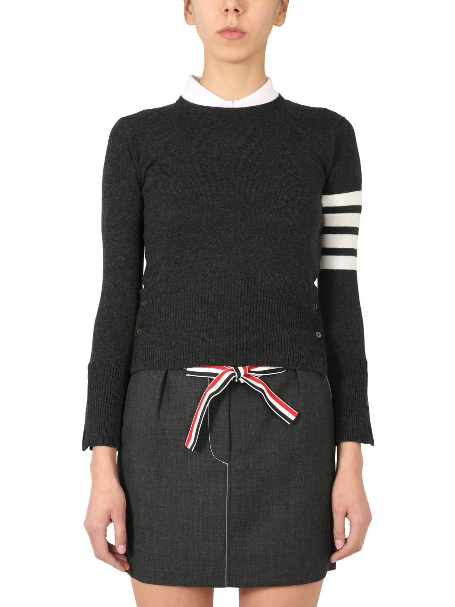 Thom Browne 4-Bar Crewneck Jumper