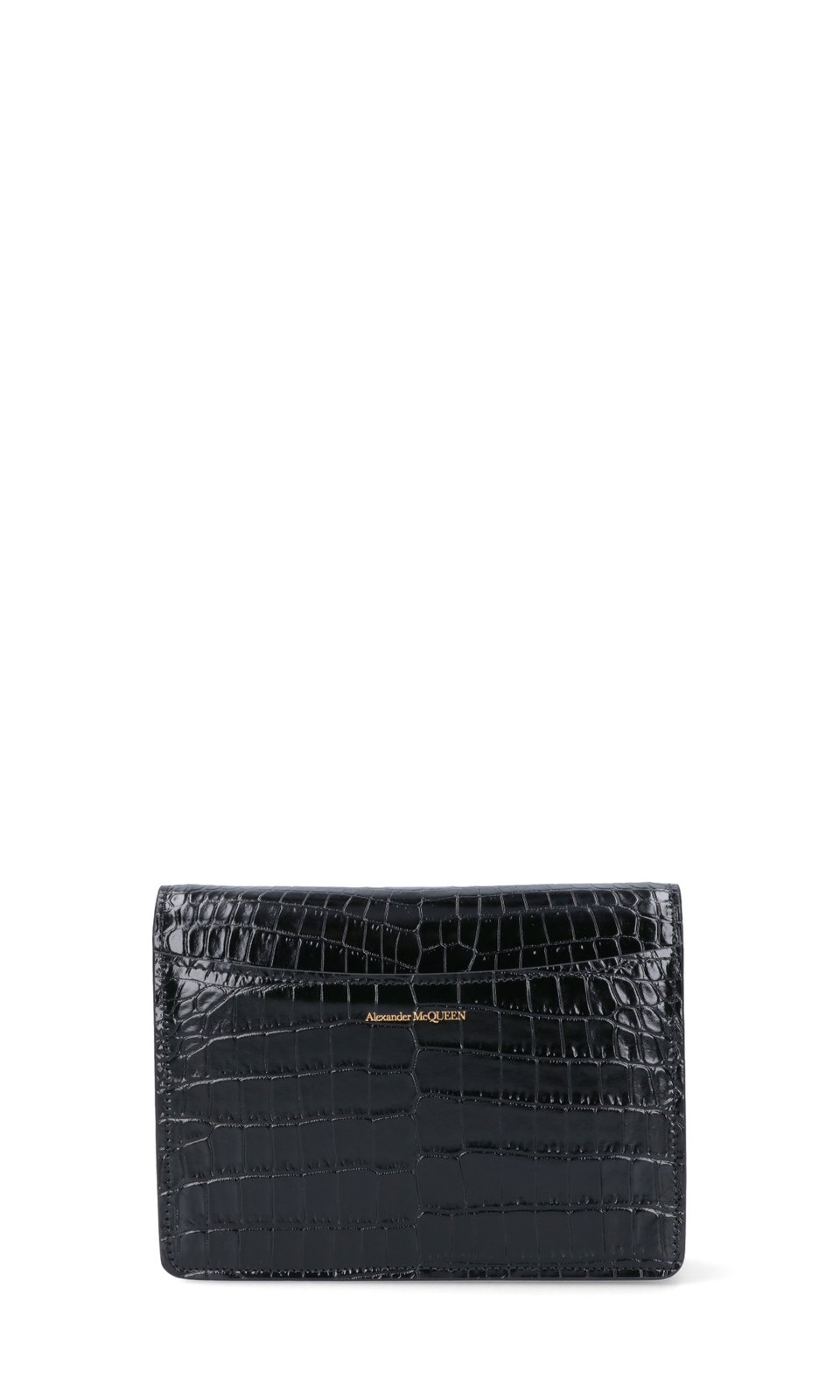 Alexander McQueen The Four Ring Embossed Crossbody Bag