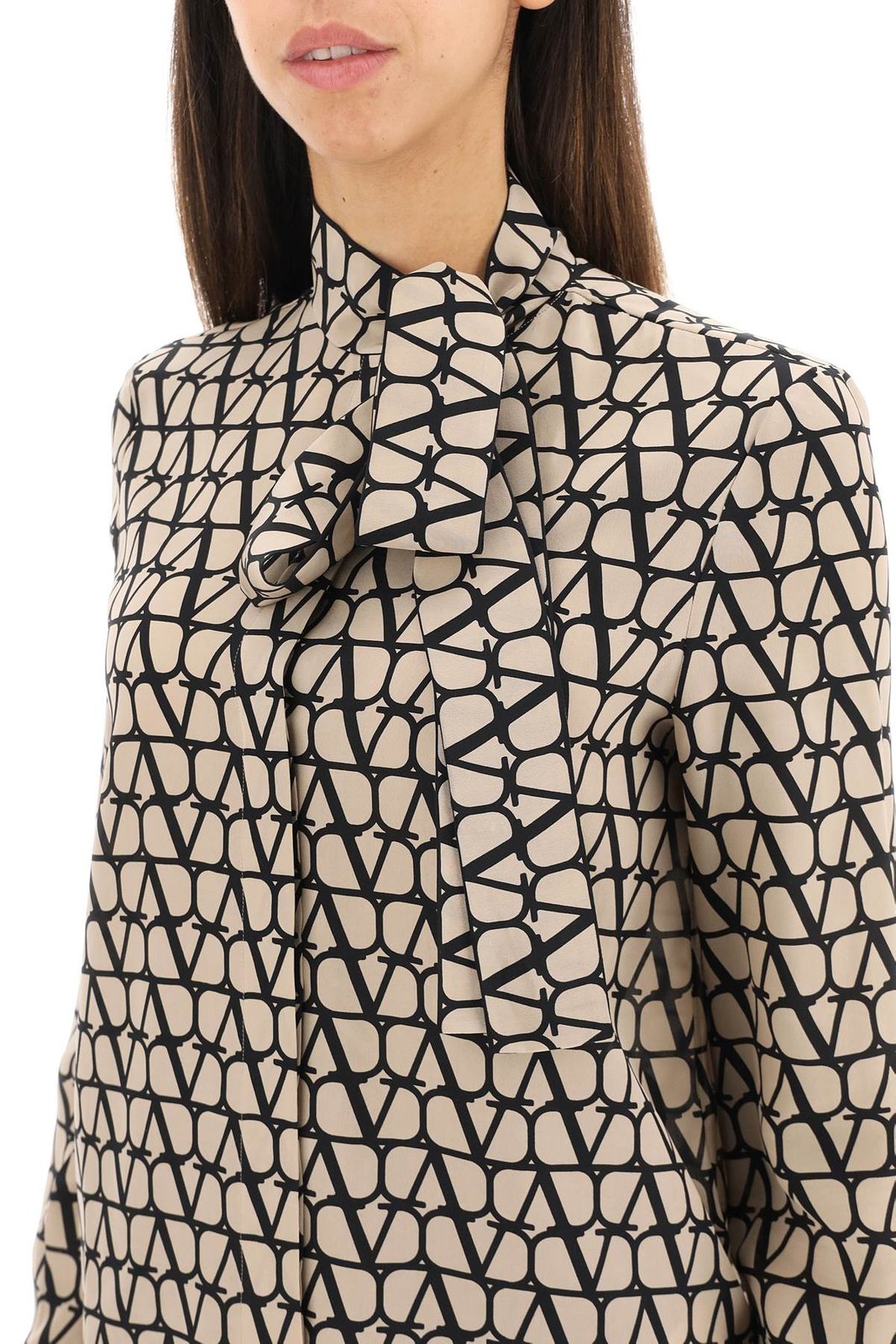 Valentino Toile Iconographe Langarmbluse