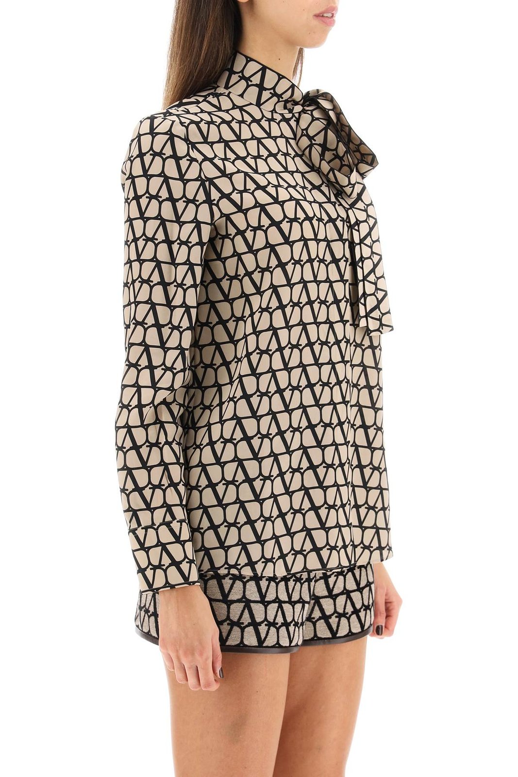 Valentino Toile Iconographe Langarmbluse