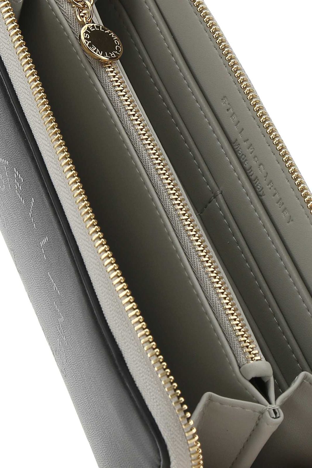 Stella McCartney Logo Perforated Zip-Around Continental Wallet