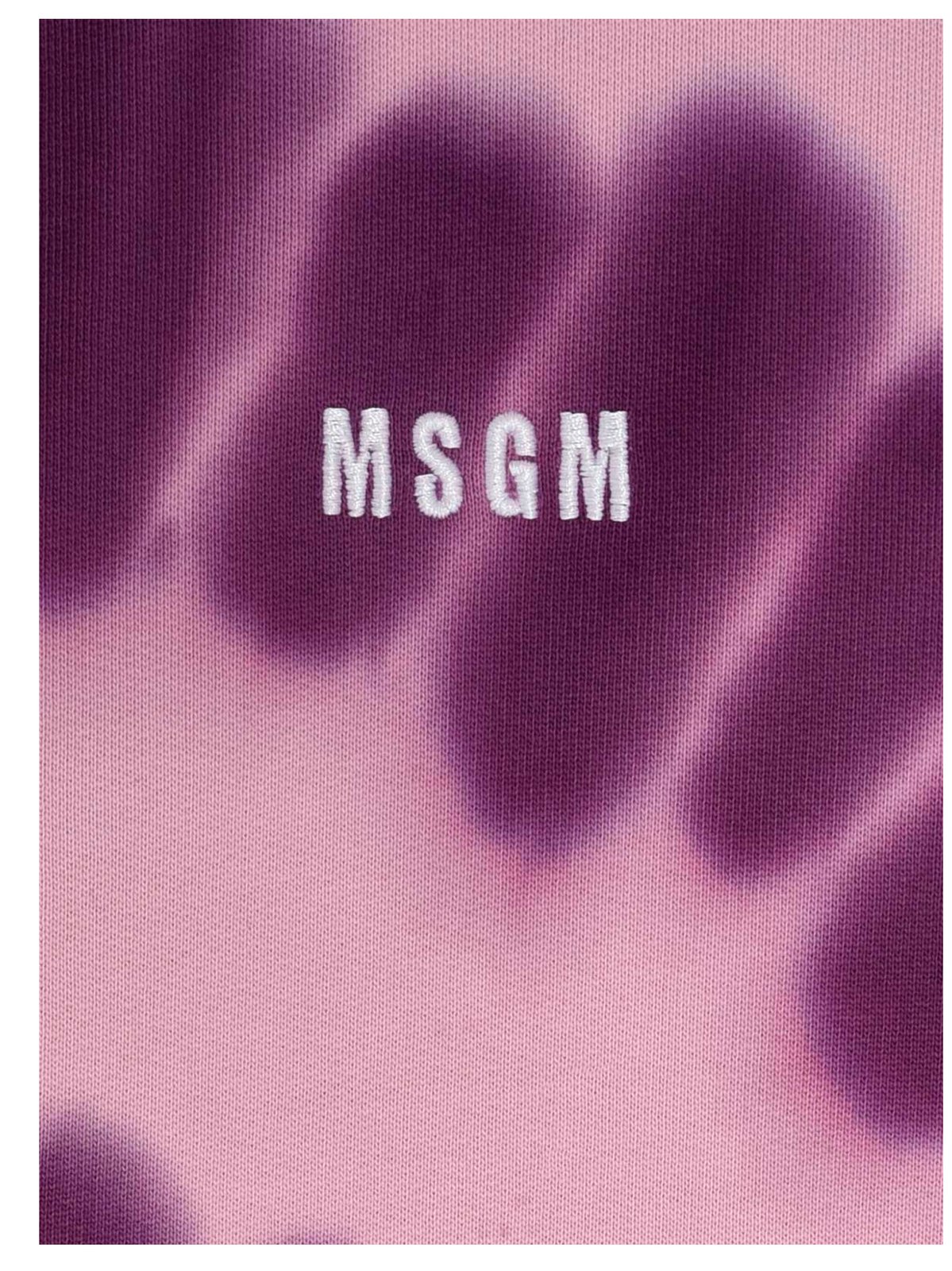Batik-Hoodie mit MSGM-Logodruck