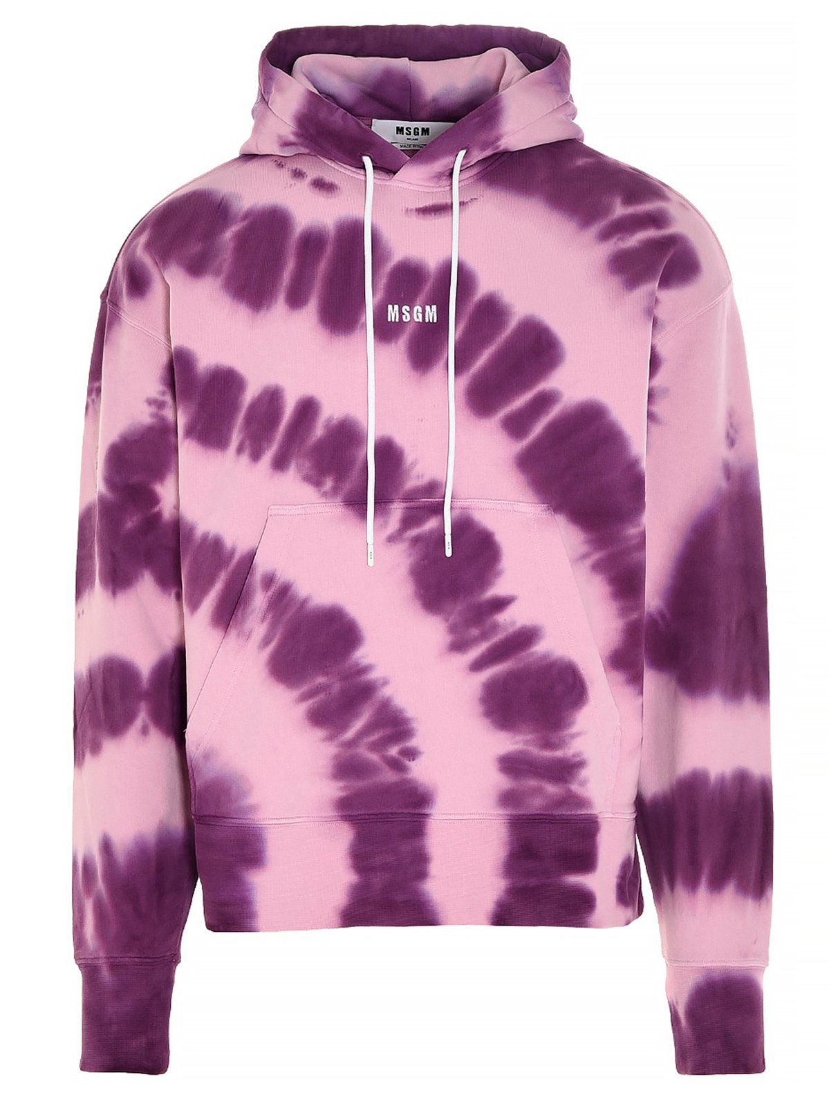 Batik-Hoodie mit MSGM-Logodruck