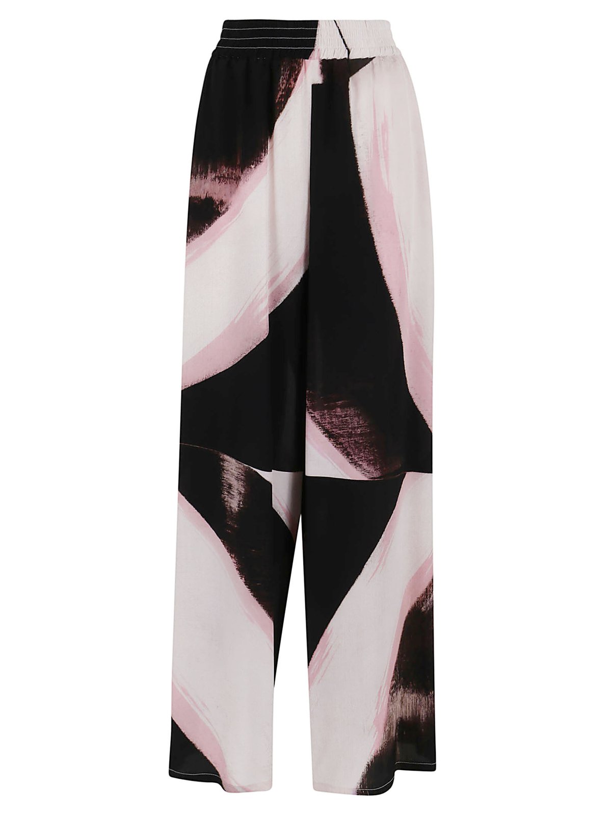 Alexander McQueen Color-Block Wide Leg Pants