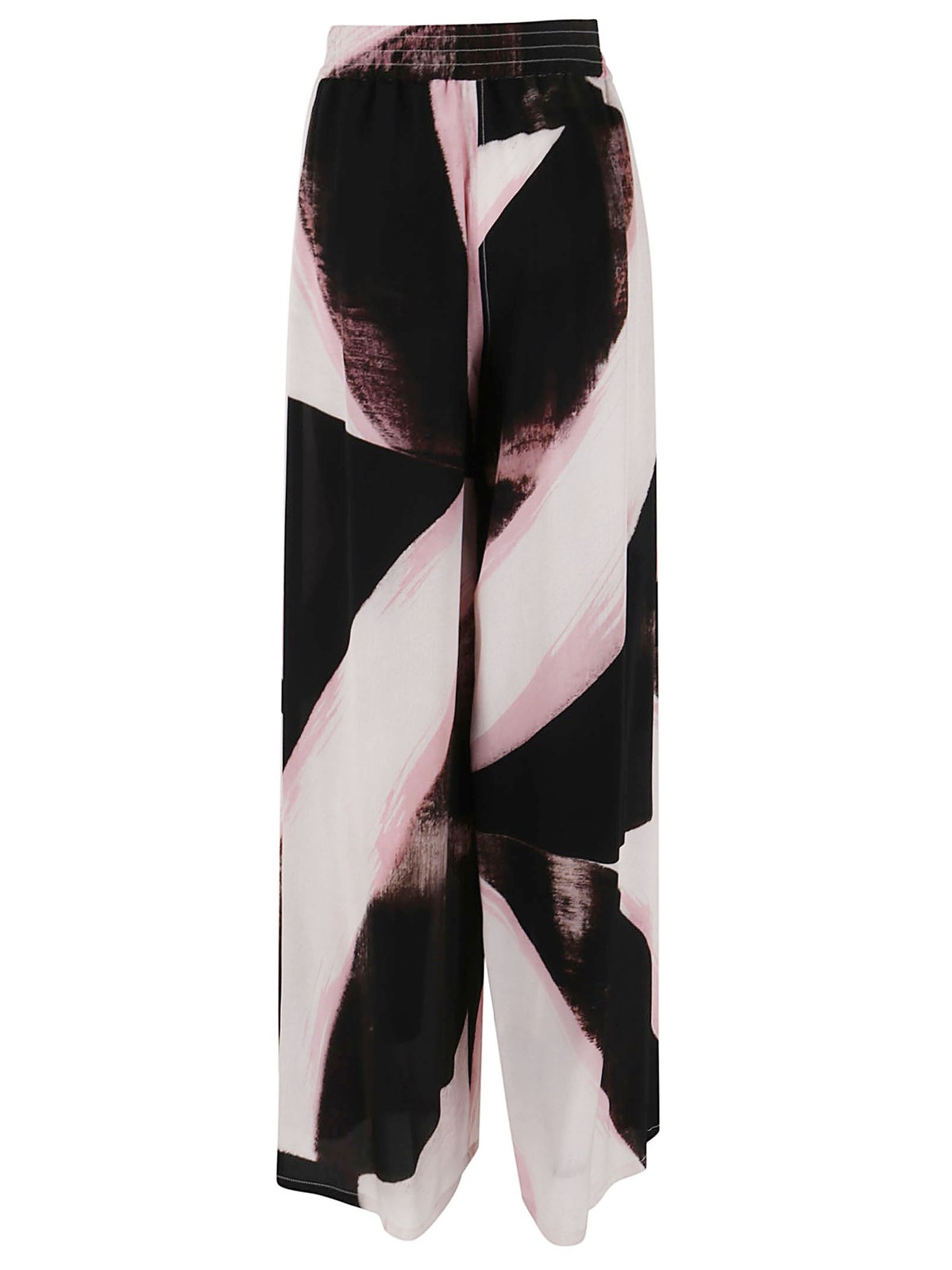 Alexander McQueen Color-Block Wide Leg Pants
