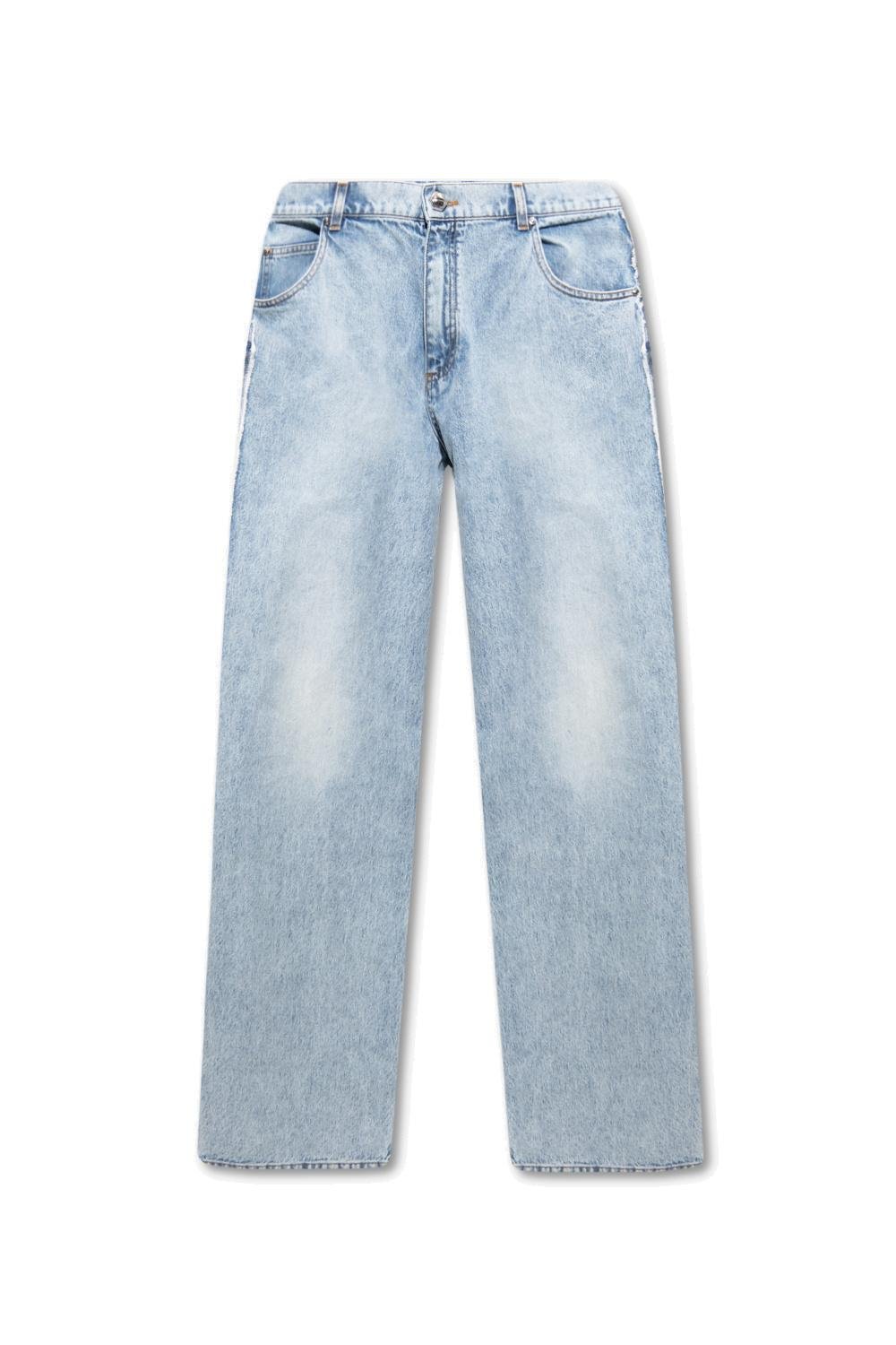 Balmain Vintage Effect Straight Leg Jeans 2 Balmain Vintage Effect Straight Leg Jeans