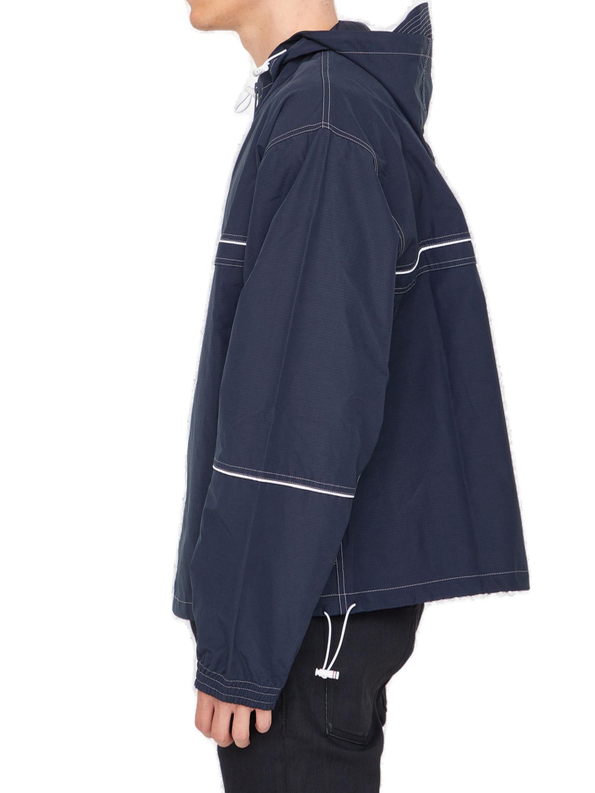 Thom Browne Stripe-Detail Hooded Jacket