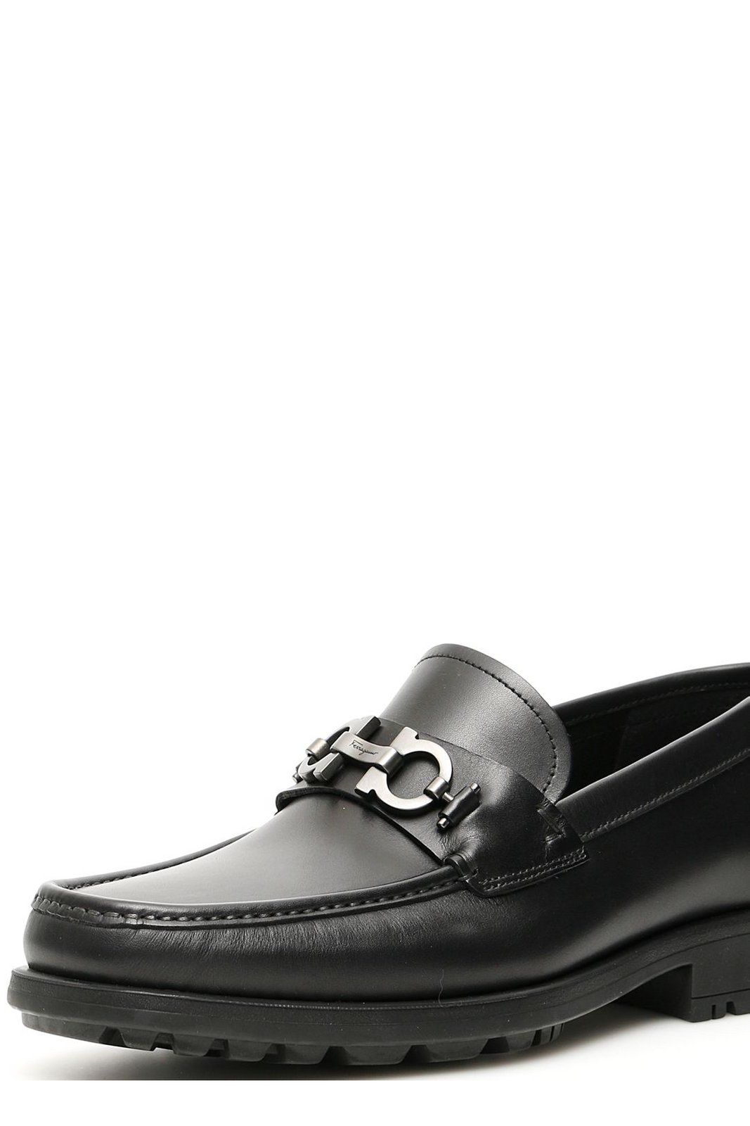 Ferragamo Gancini Plaque Loafers
