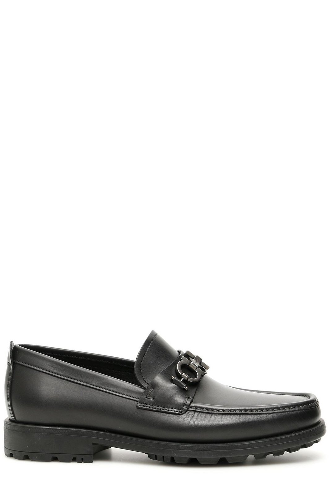 Ferragamo Gancini Plaque Loafers