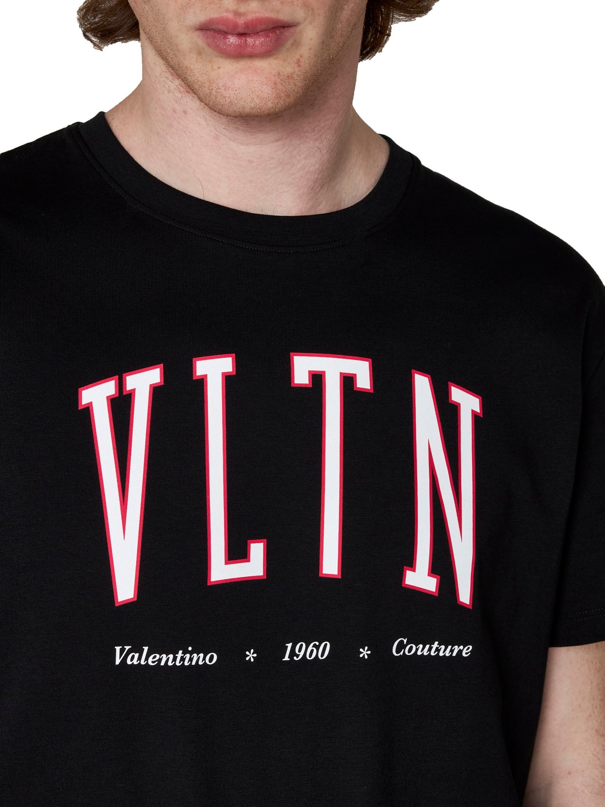 Valentino	VLTN Logo Printed Crewneck T-Shirt
