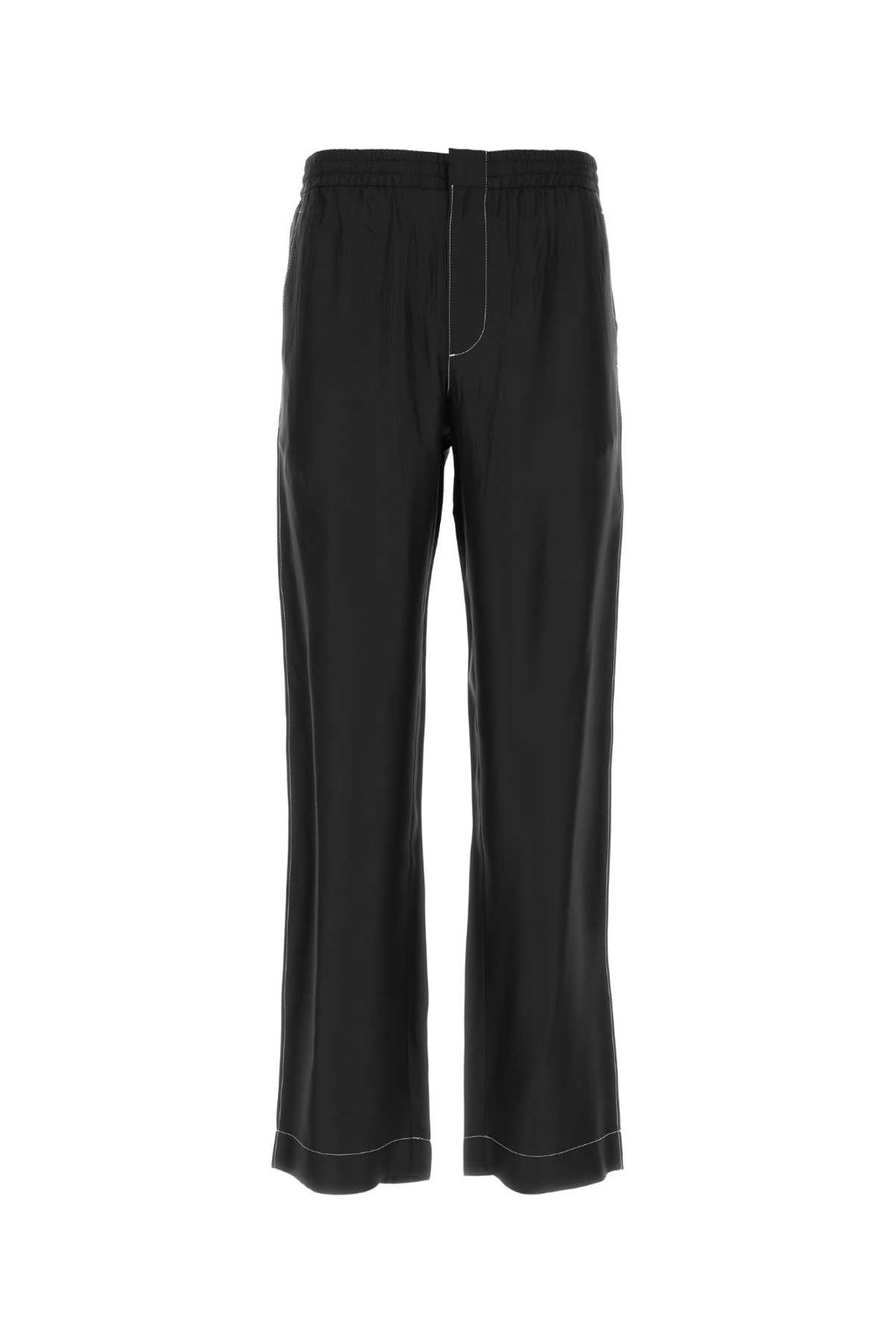 Prada Logo Patch Straight Leg Trousers