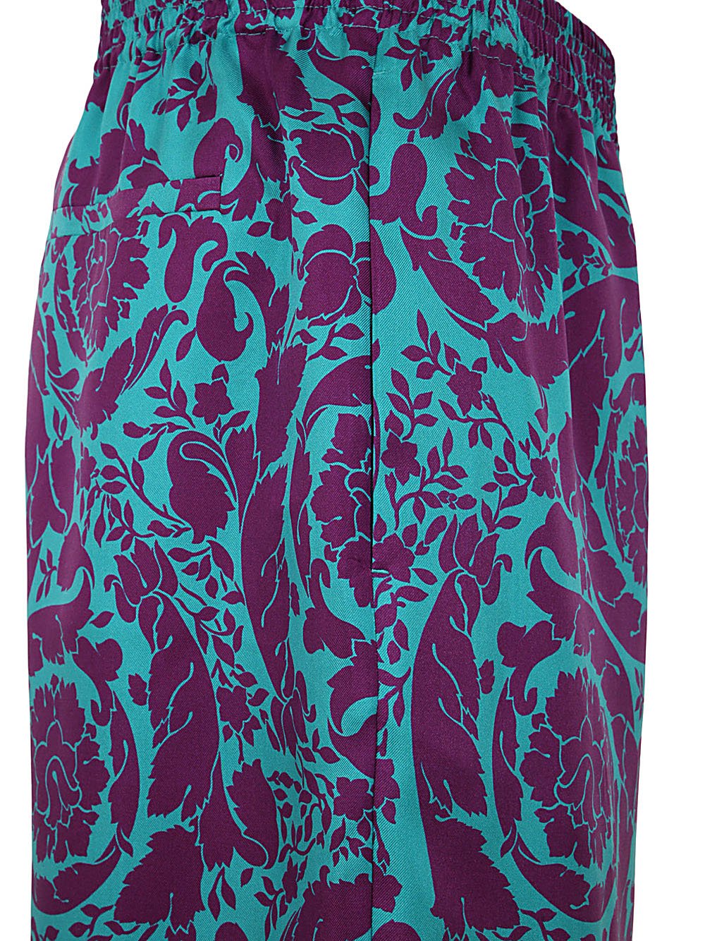 Versace Baroque Pattern Straight Leg Shorts