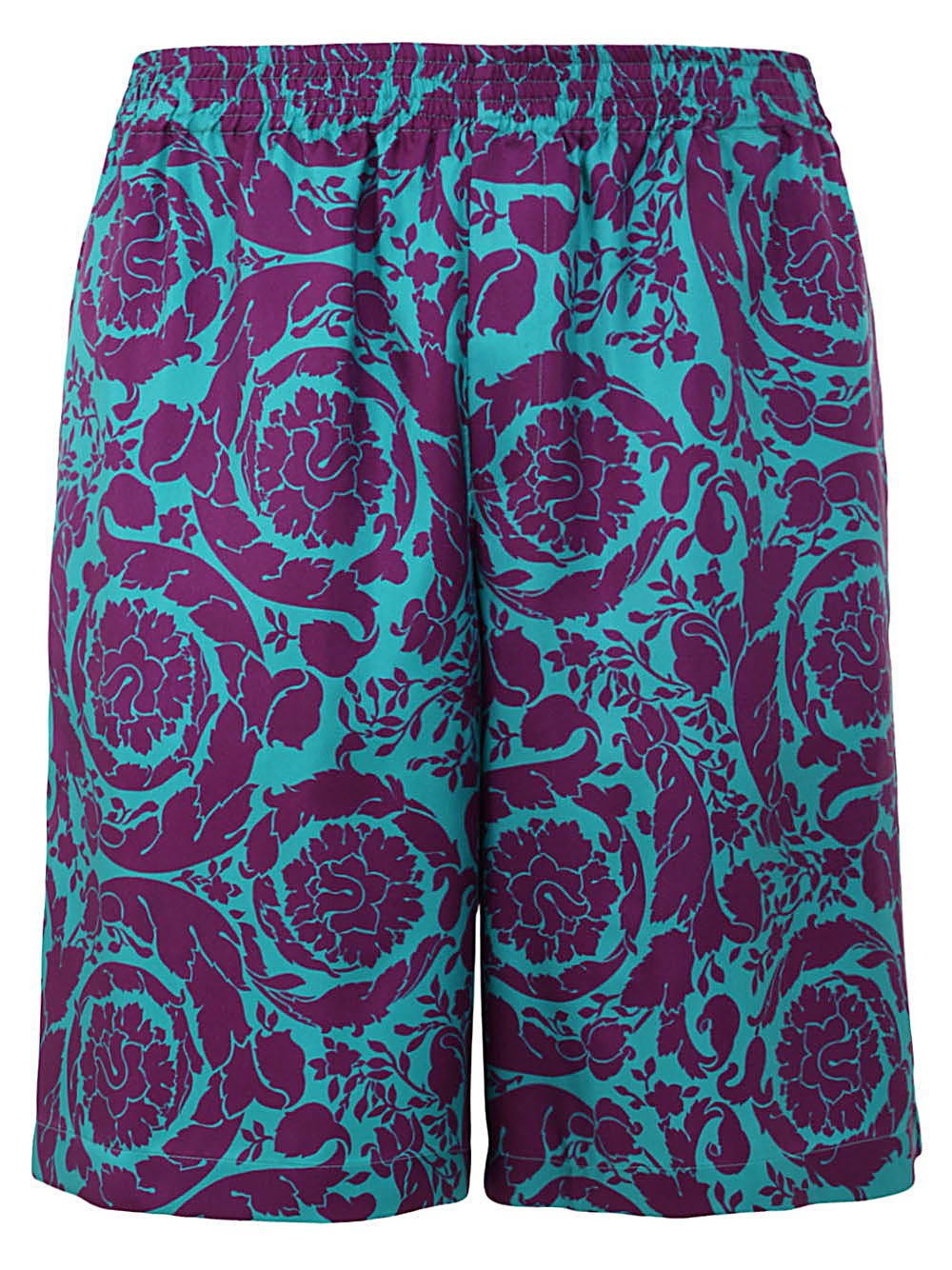 Versace Baroque Pattern Straight Leg Shorts
