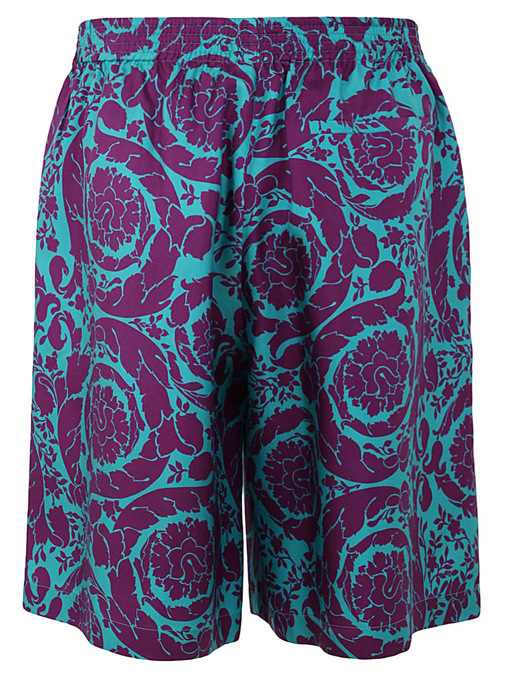 Versace Baroque Pattern Straight Leg Shorts