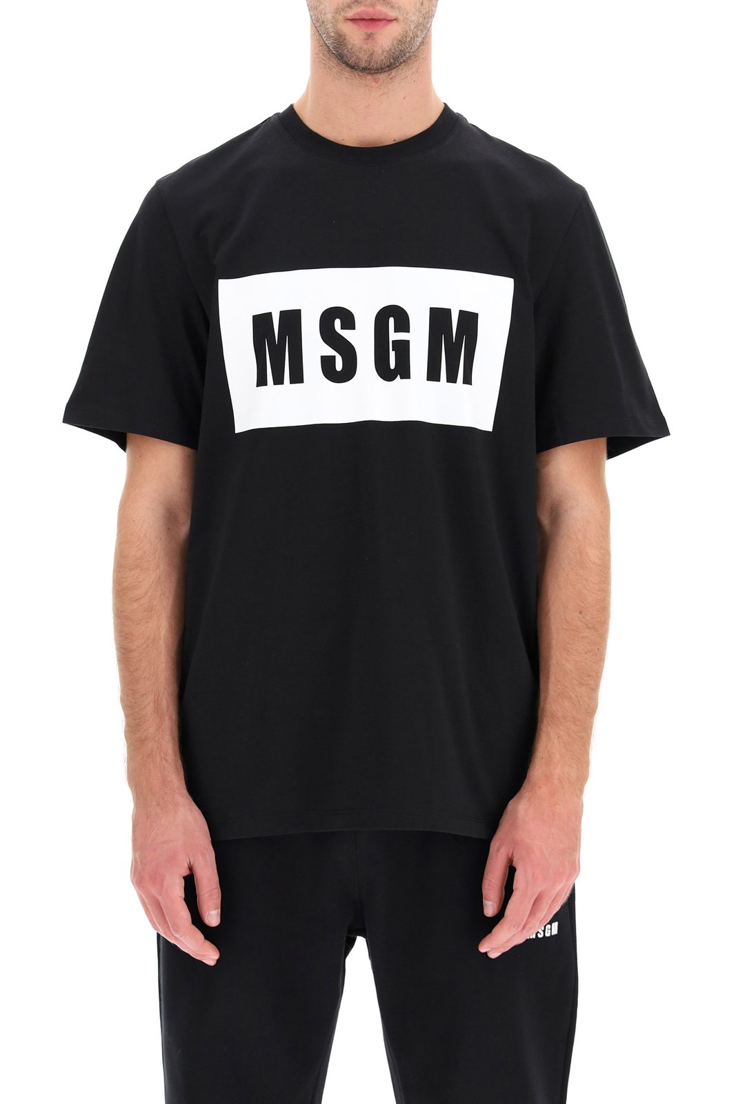 MSGM Logo Printed Crewneck T-Shirt 4 MSGM Logo Printed Crewneck T-Shirt