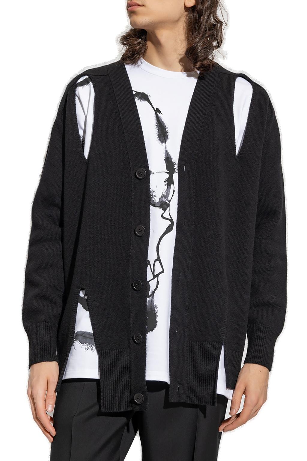 Alexander McQueen Cut-Out Knitted Cardigan